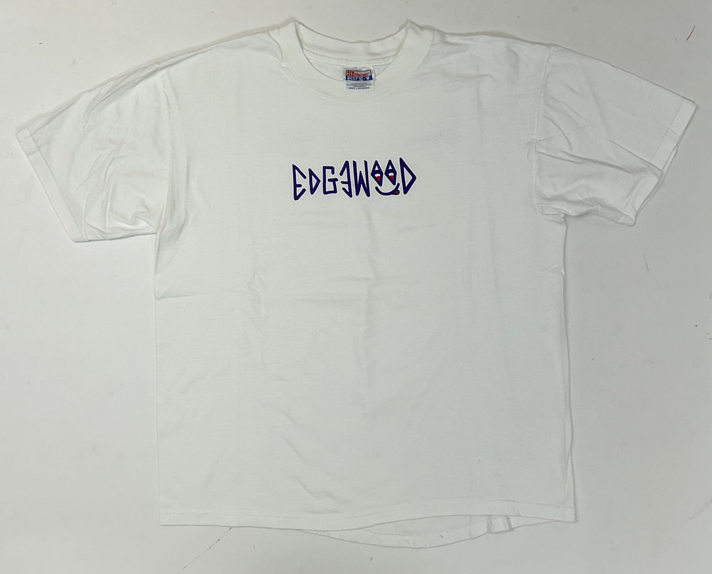Edgewood NJ first edition “Deeper Than The Roots.” Tee Hanes Beefy-T USA/Mexico 100% Cotton White