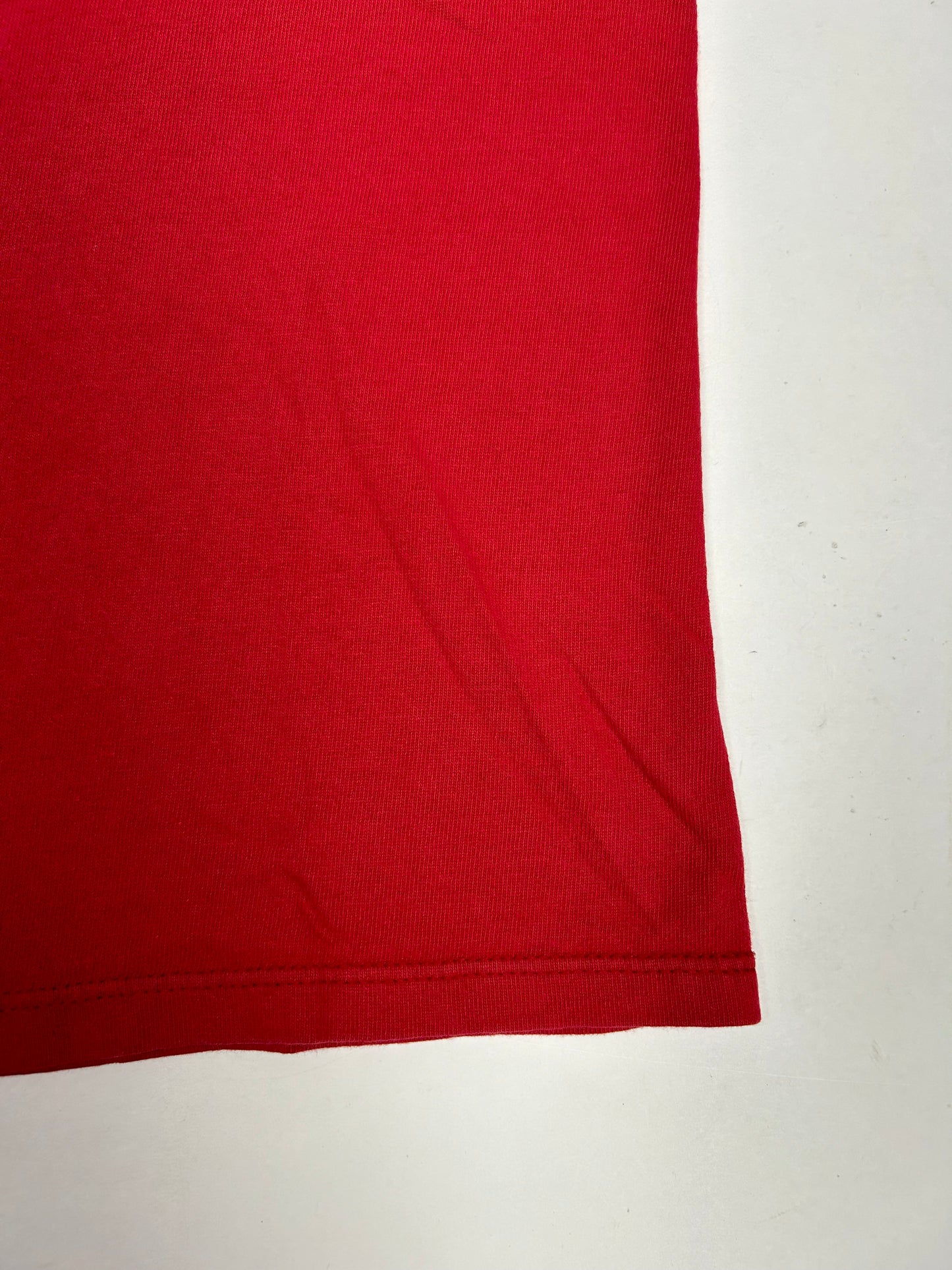 Vintage 90s Champion Script Spell Out Logo Tee Large 23x27.75 Inches Made In USA Tagged Large