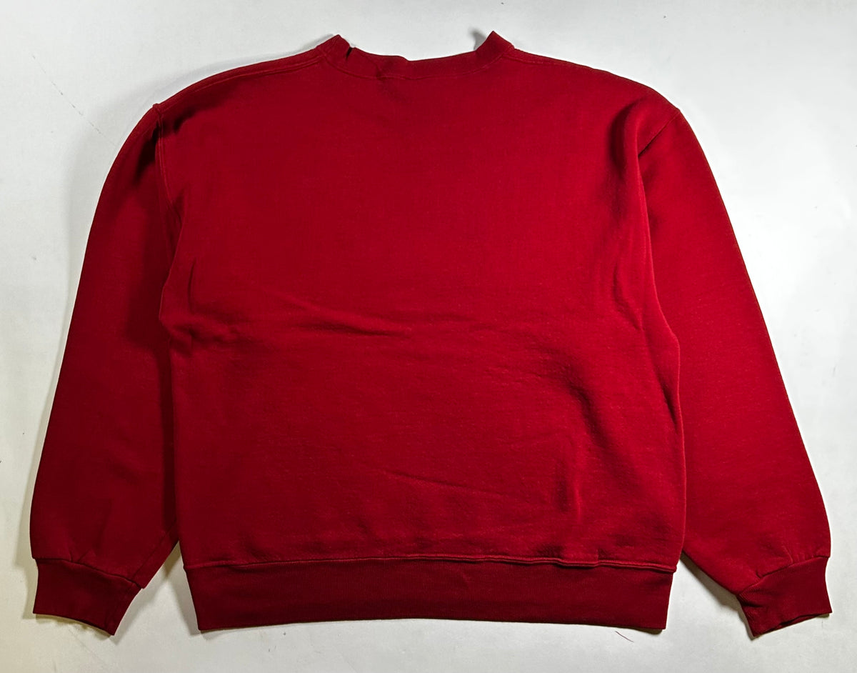 Vintage Russell Athletic Embroidered Spell Out Logo Crewneck Sweatshirt Large 24.5x26.75 Inches As Is