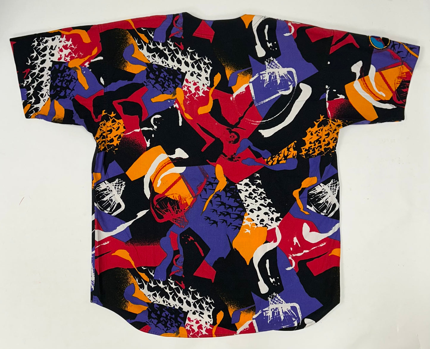 Vintage Nike Air Jordan Baseball Jersey Stitched Sewn Aqua VIII 8 1993 AOP Rare Large 24.75x29.75/32 Inches