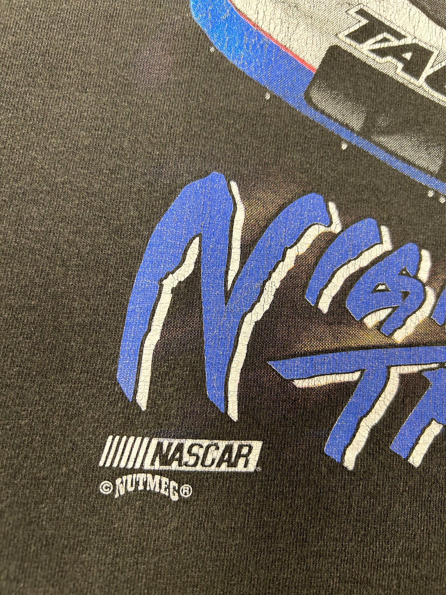 Vintage NASCAR Rusty Wallace #2 Miller Lite Night Train T-Shirt Chase Nutmeg XL 24.5x29.5 Inches