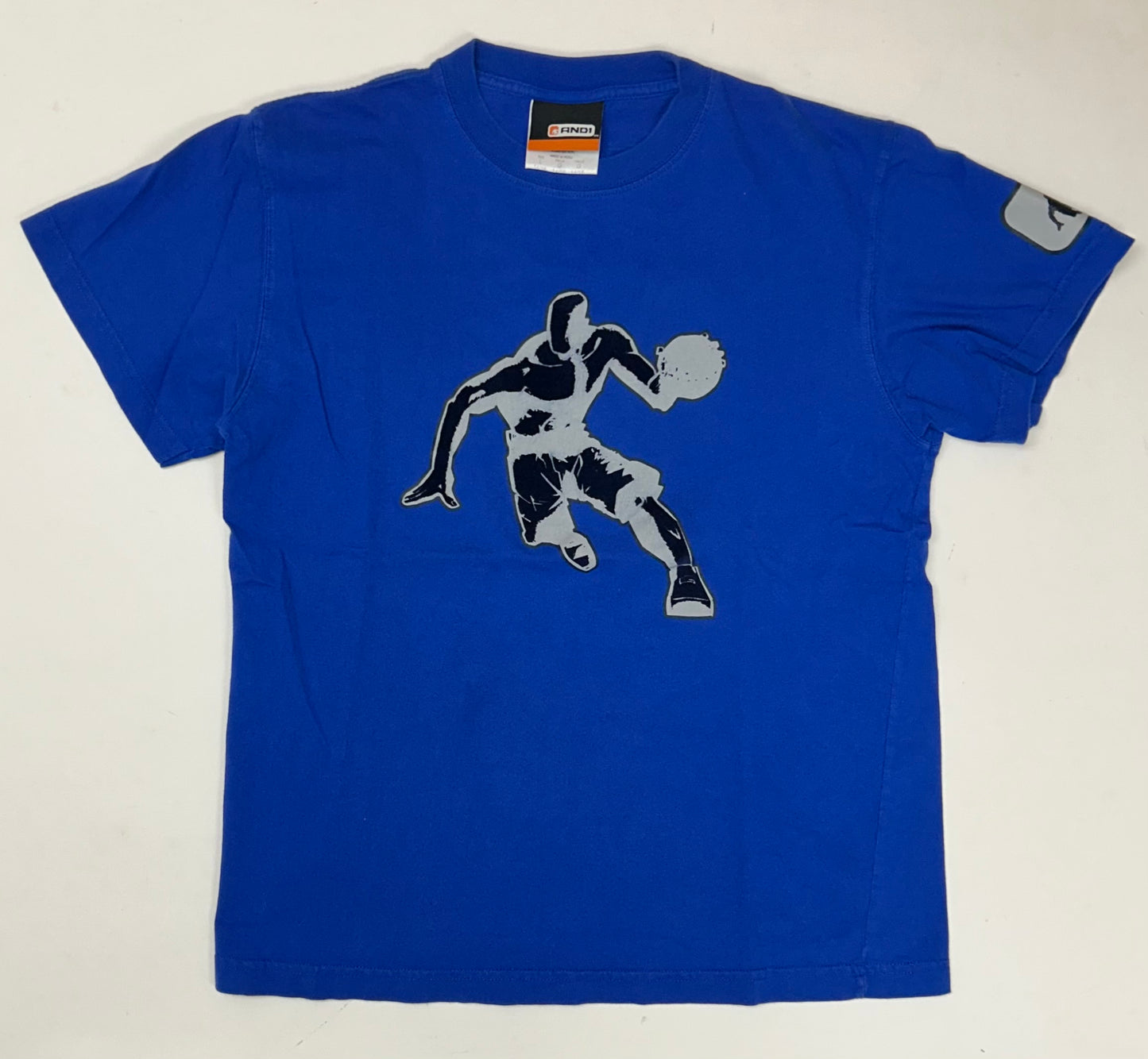 Vintage 00s And 1 Basketball Graphic Tee Youth Large (14/16) Blue Adult S/M 20x26 Inches