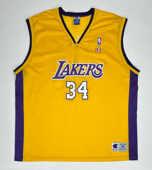 Los Angeles Lakers Shaquille O’Neal “Shaq” Jersey Champion 48 XL 27x32.5 Inches Wide Shoulder