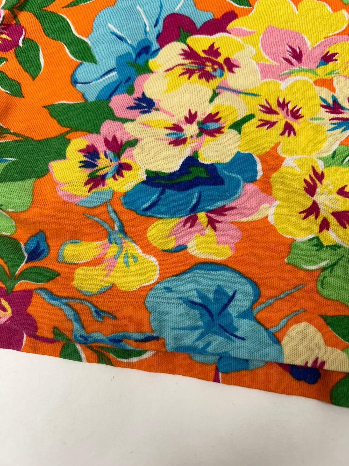 Vintage Polo Ralph Lauren Floral Pattern Hawaiian Polo Shirt XL Orange PCO-22W