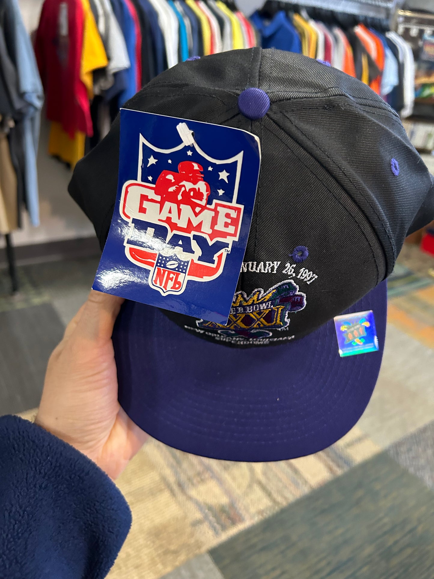 Vintage Logo 7 Super Bowl XXXI Green Bay Packers SnapBack Hat