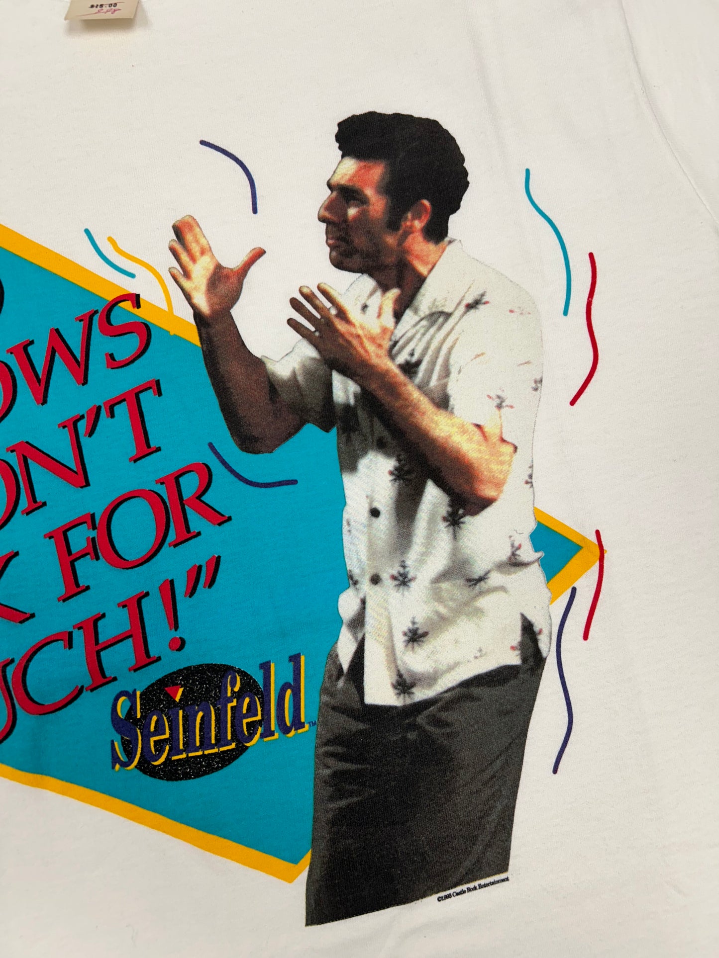 Vintage 1993 Seinfeld Kramer “God Knows I Don’t Ask For Much” TV Show Promo Tee New DS With Tag Large 21.75x31.25 Inches