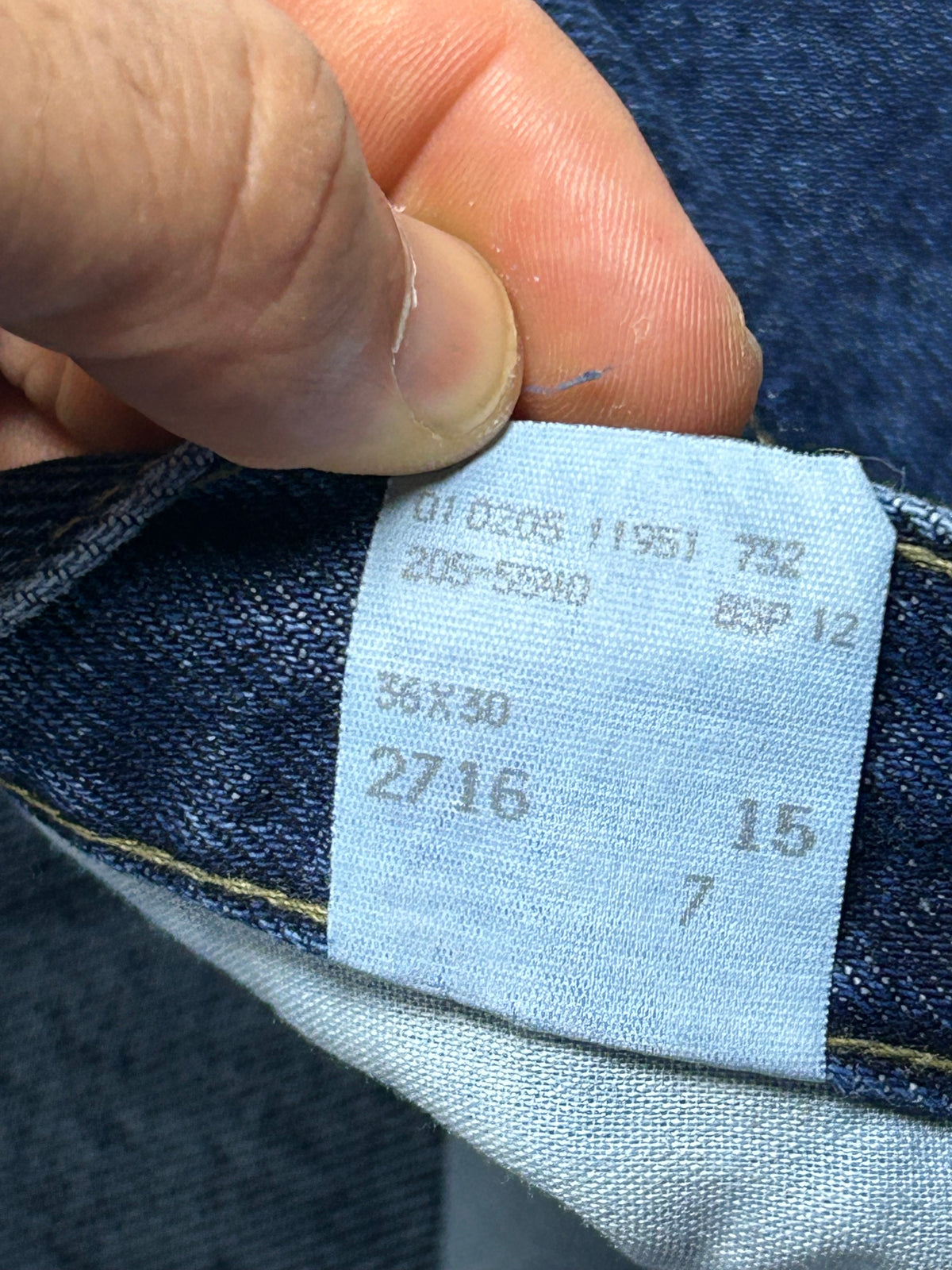 Vintage Lee Blue Jeans Relaxed Fit Deadstock NWT Size 36x30 Tapered Leg 1999 New About 17.25x42 Inches
