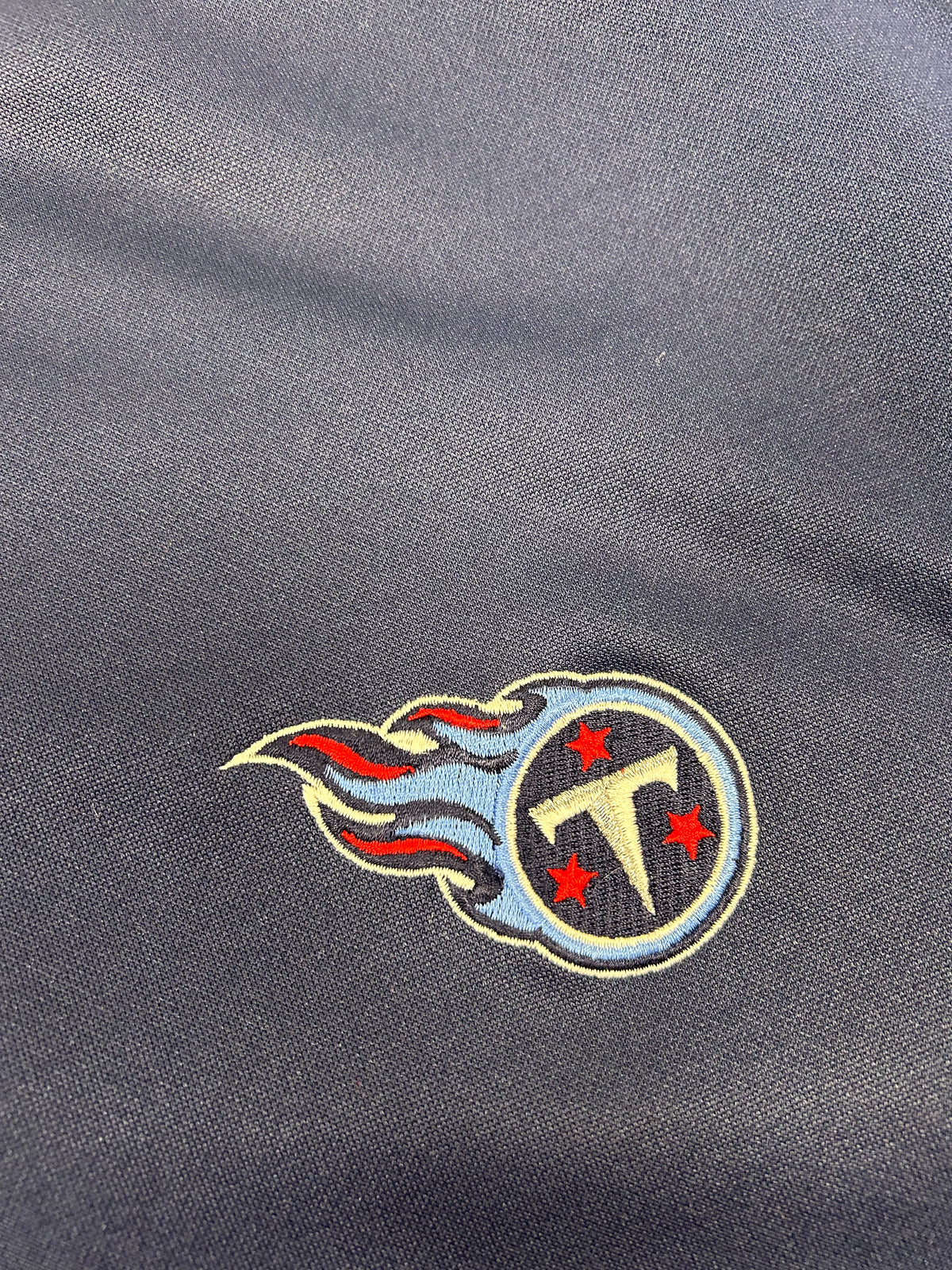 Tennessee Titans Jacket Reebok NFL Team Apparel 1/4 Zip Pullover XL Fits Like 2XL 28.5x30.25 Inches