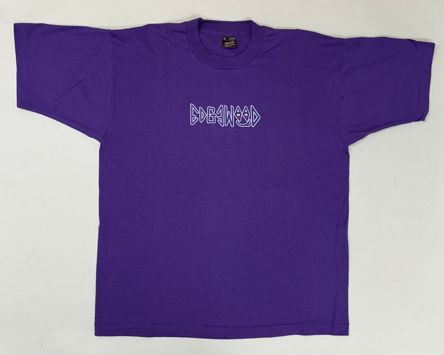 Edgewood NJ first edition “Deeper Than The Roots.” Tee XL 24.25x30.25 Inches FOTL BEST 50/50 Blend USA Made Purple