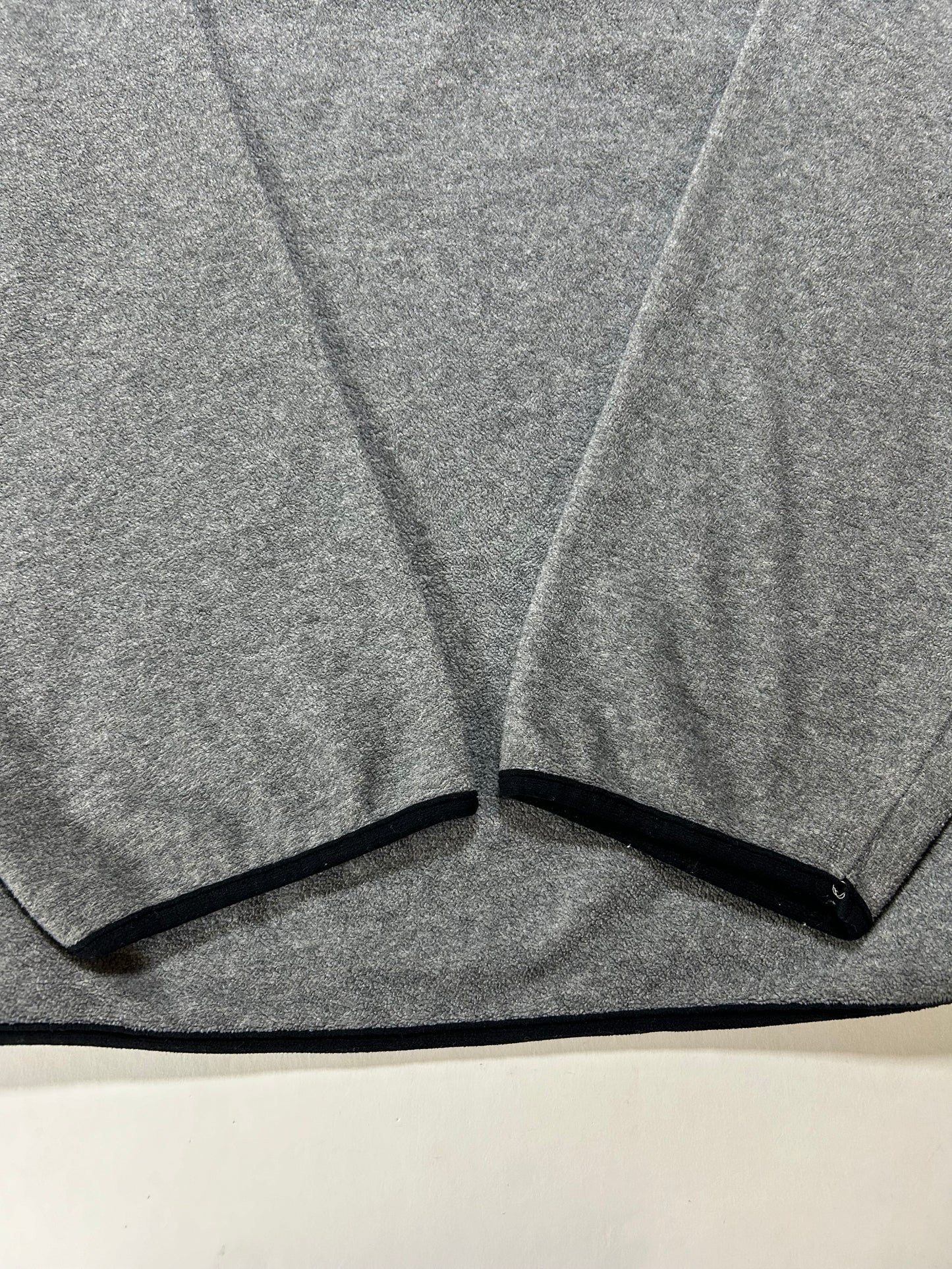 Vintage 90s Nautica Competition 1/4 Zip Fleece Pullover Made In USA Gray M/L Fit 24.25x27.5 Inches