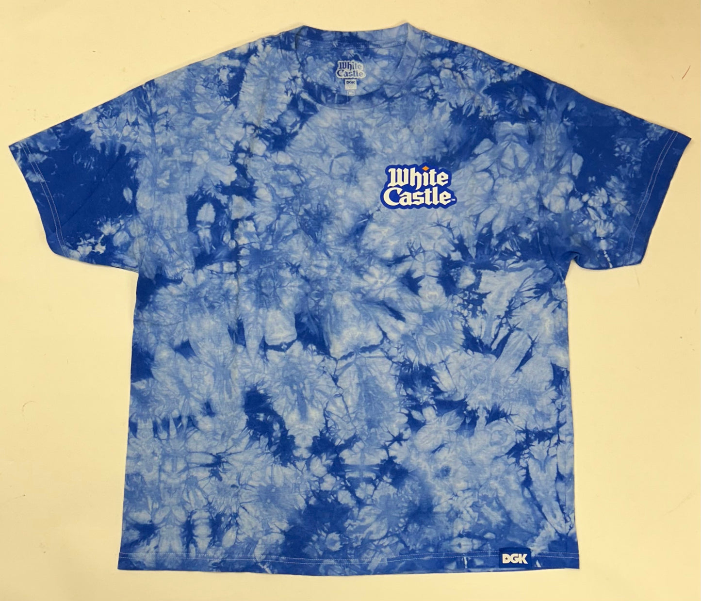 DGK White Castle For Those Who Crave Tie Dye Skateboarding Skate Tee XL 25.25x31 Inches
