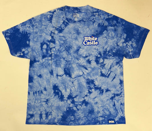 DGK White Castle For Those Who Crave Tie Dye Skateboarding Skate Tee XL 25.25x31 Inches
