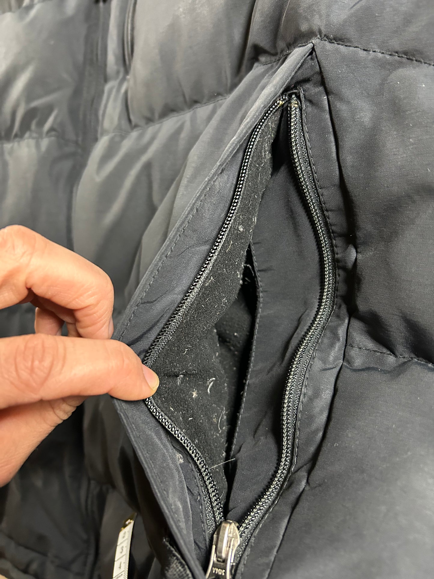 Vintage Polo Sport Ralph Lauren Down Puffer Jacket Mens 2XL 29x30.75 Inches Black As Is Had Wear