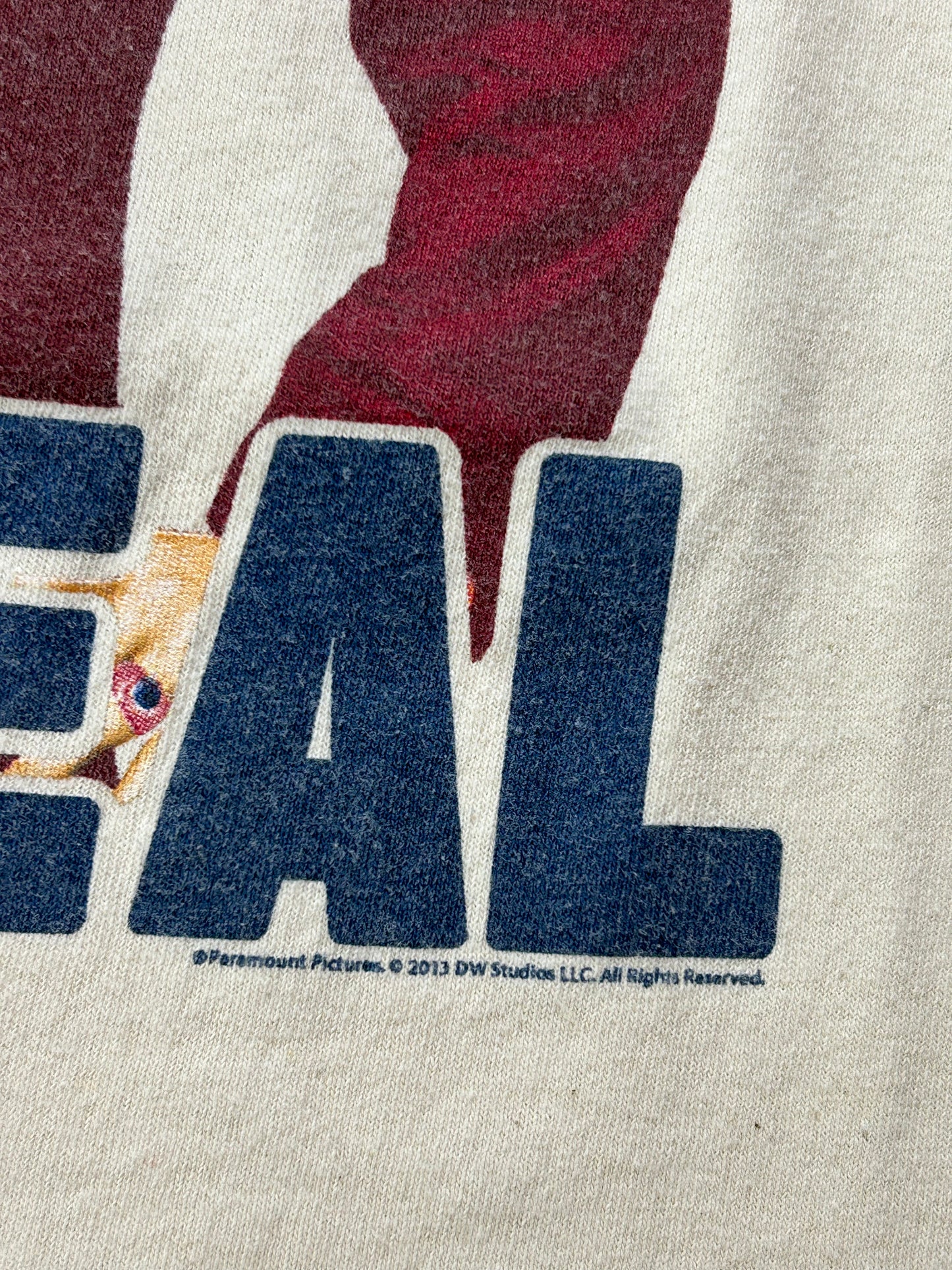 2013 Anchorman Movie Ron Burgandy I'm Kind Of A Big Deal Promo Tee Medium 19.25x27.5 Inches Cream