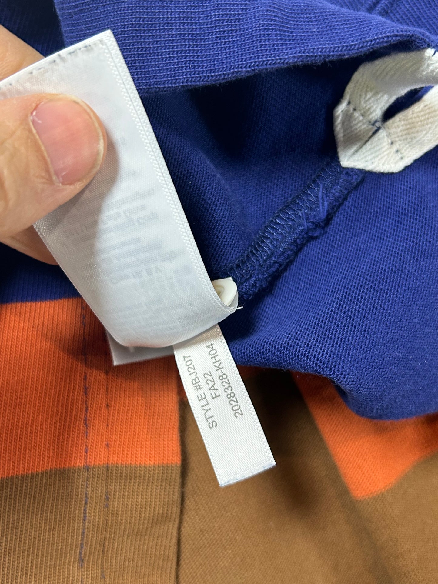 J. Crew Rugby Polo Big Stripe Color Long Sleeve Shirt XL 25x30.25 Inches FA22