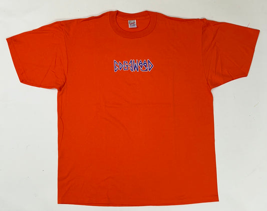 Edgewood NJ first edition “Deeper Than The Roots.” Tee 2XL 
26.25x32.5 Inches Jerzees Tag 50/50 Blend USA Orange