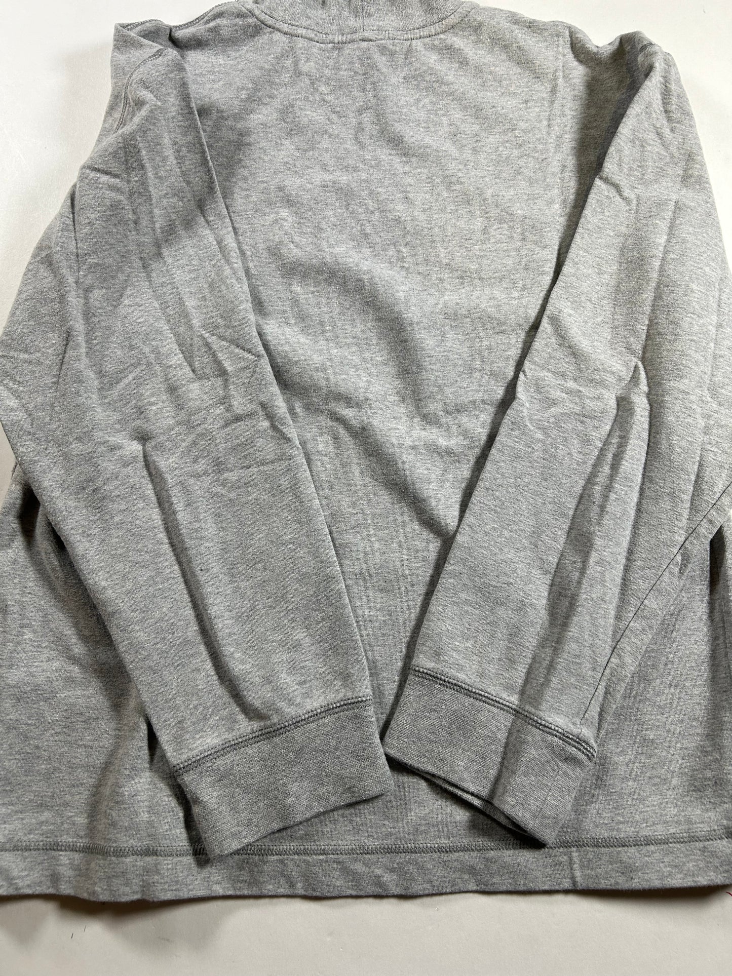 Vintage 00s Nike Swoosh Embroidered Mock Neck Long Sleeve Shirt Small 20.5x24.5 Inches Gray