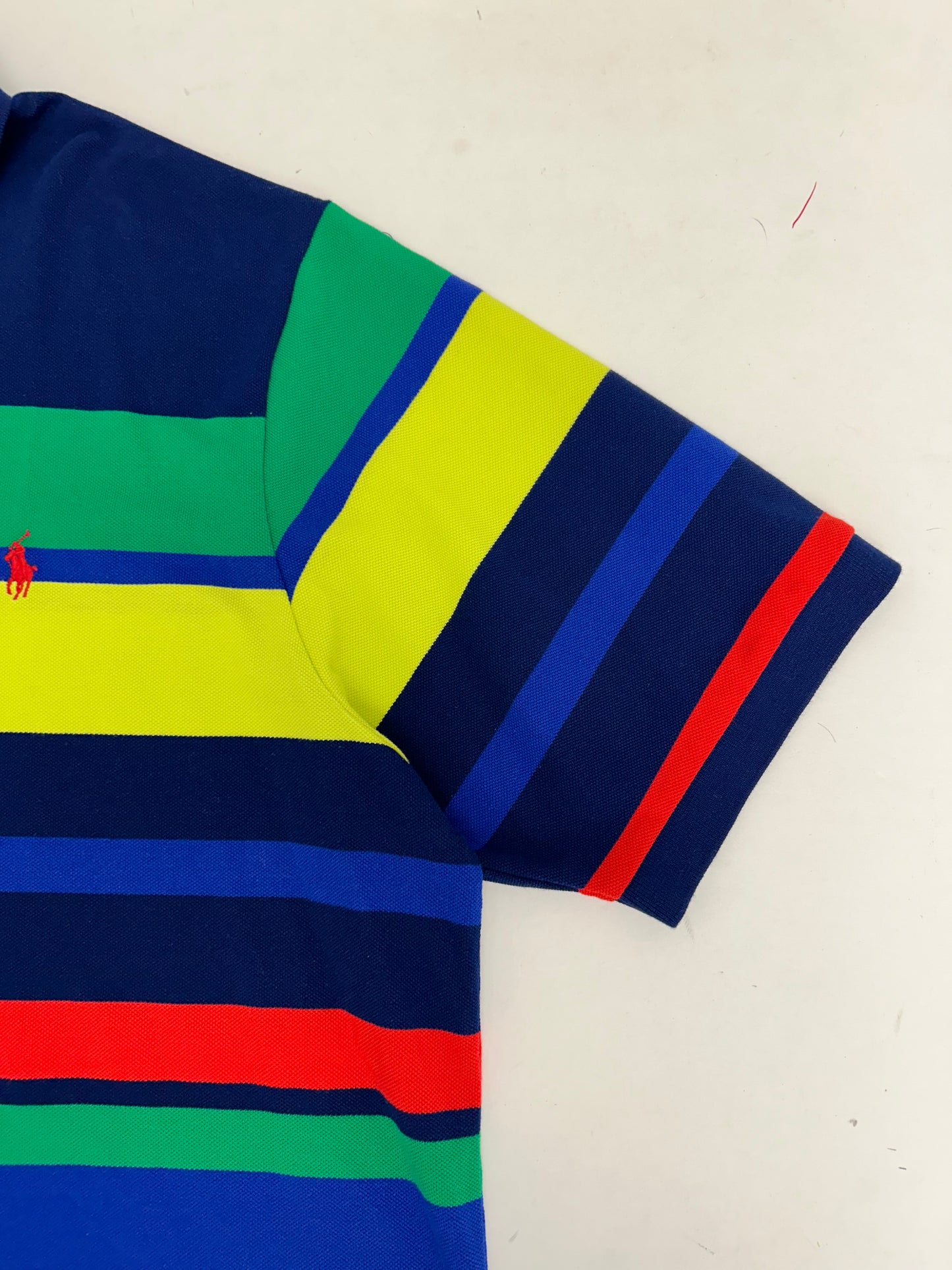 Polo Ralph Lauren Shirt Striped Short Sleeve Cotton Knit 2XB XXL 27x30.75/32.5 Inches Custom Fit Brand New