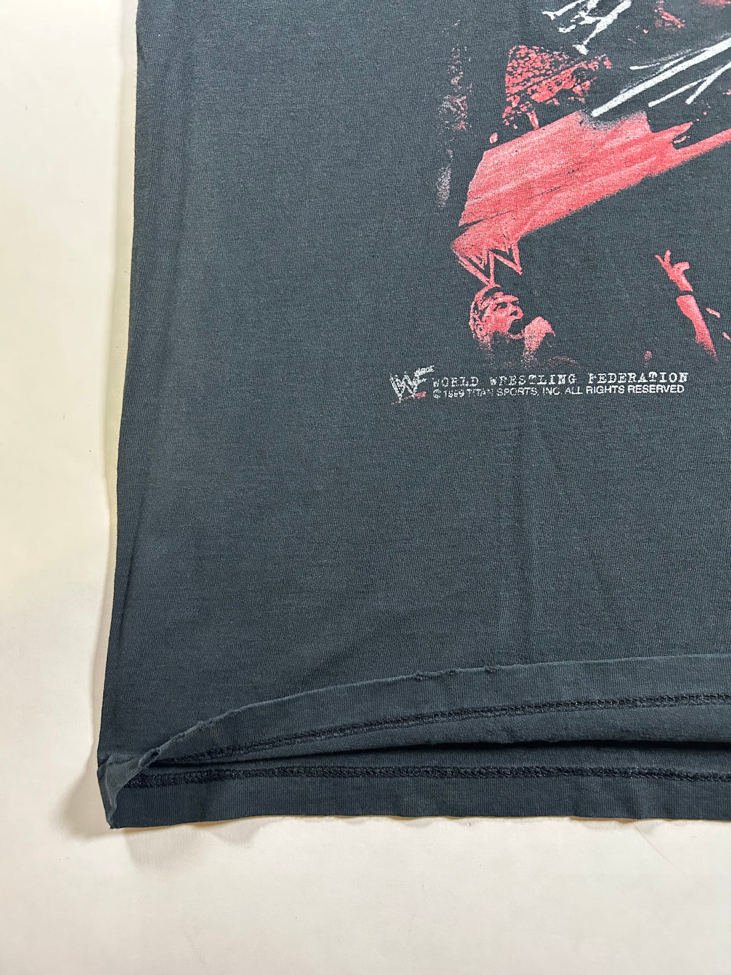 Vintage 90s WWF Wrestling World Wrestling Federation Wrestlers Tee 3XL 27.5x32 Inches Well Worn & Faded As Is