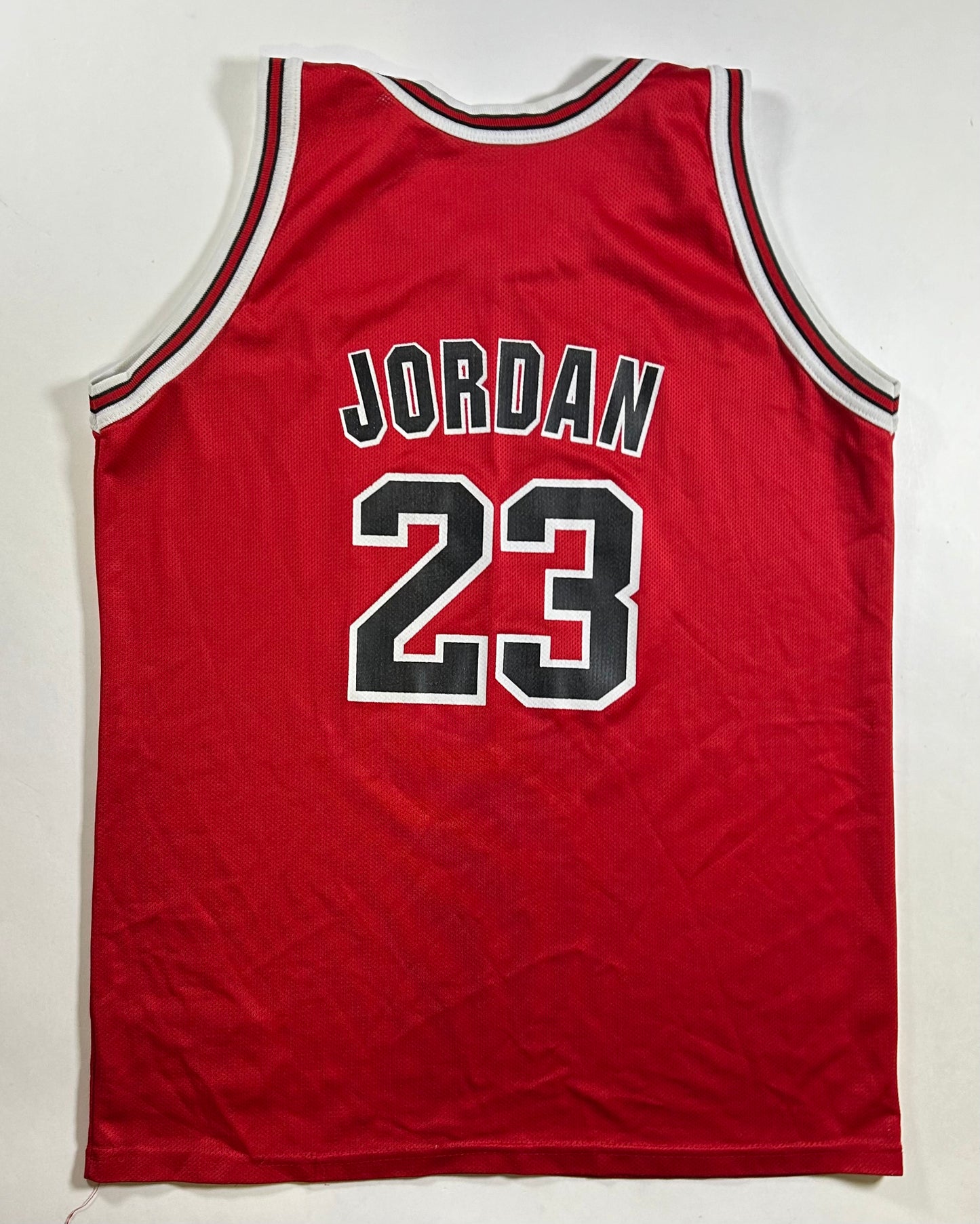 Vintage 90s Champion Chicago Bulls Michael Jordan #23 Red Jersey Youth XL Can Fit Adult Small 20.25x27.75 Inches Made In USA