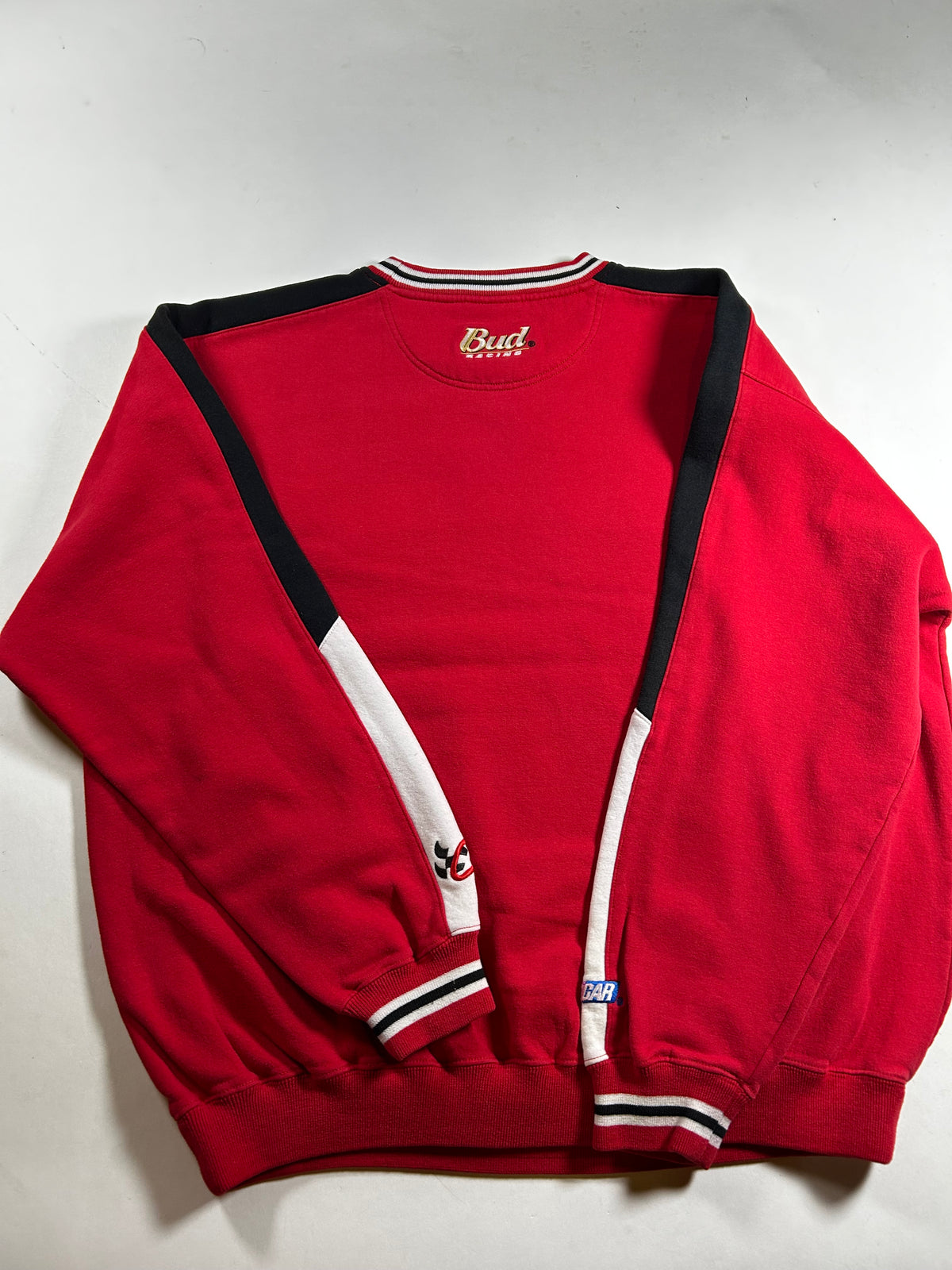 Vintage Chase Authentics NASCAR Dale Earnhardt Jr. # 8 Bud Racing Crewneck Sweatshirt Has Mark On The Back XL 27.5x28.25 Inches