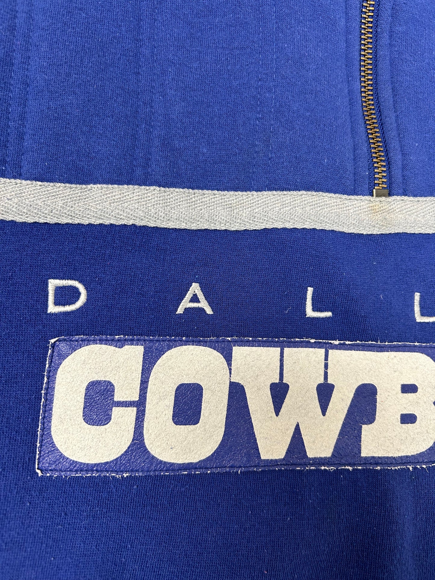 Vintage Nike NFL Quarter Zip Jacket Dallas Cowboys Medium 23.5x25.5 Inches 80s 90s Rare