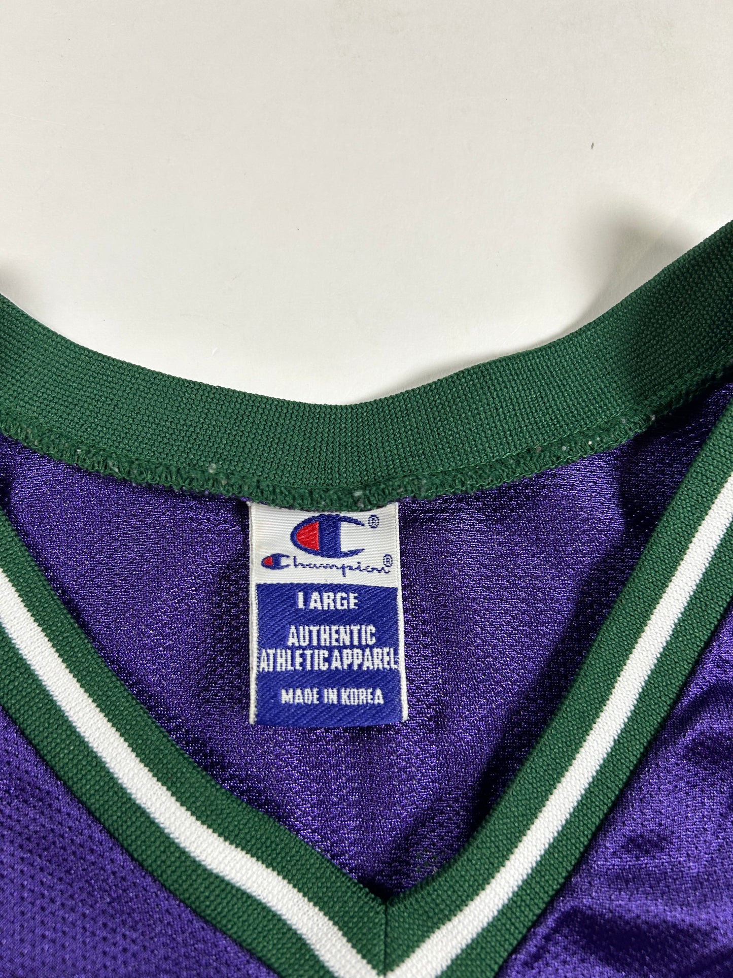 Vintage Glenn Robinson #13 Milwaukee Bucks Champion NBA Jersey 44 Large Big Fit 25x31 Inches Wide Shoulder Edition Purple
