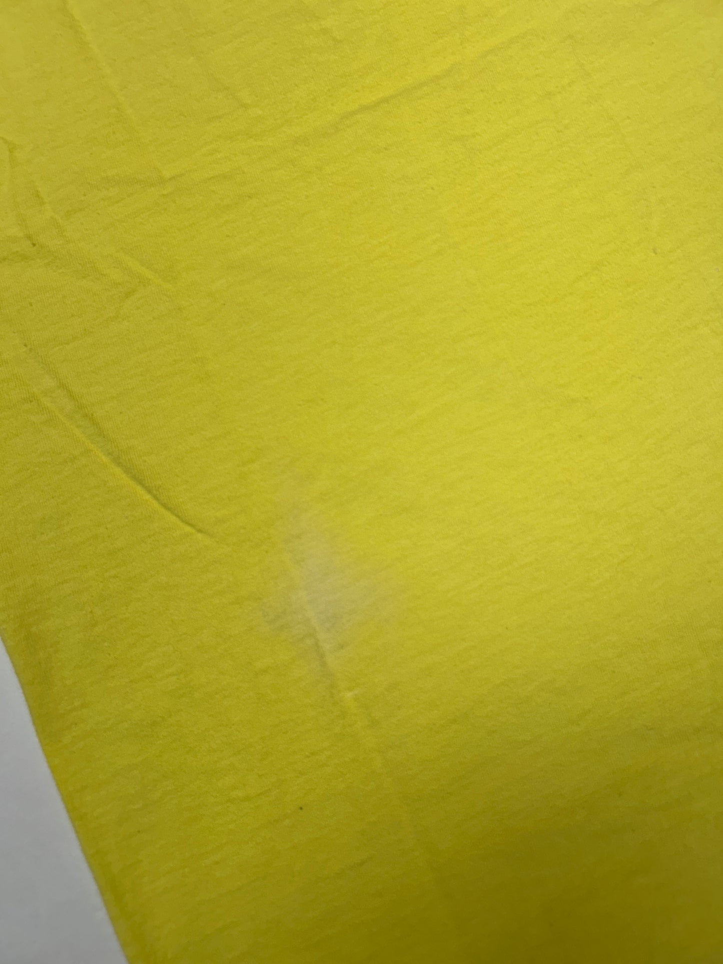 Vintage District Photo Inc Beltsville, Maryland Promo Tee 80s Hanes Beefy T Medium Fit 19.5x27.5 Inches Yellow As Is