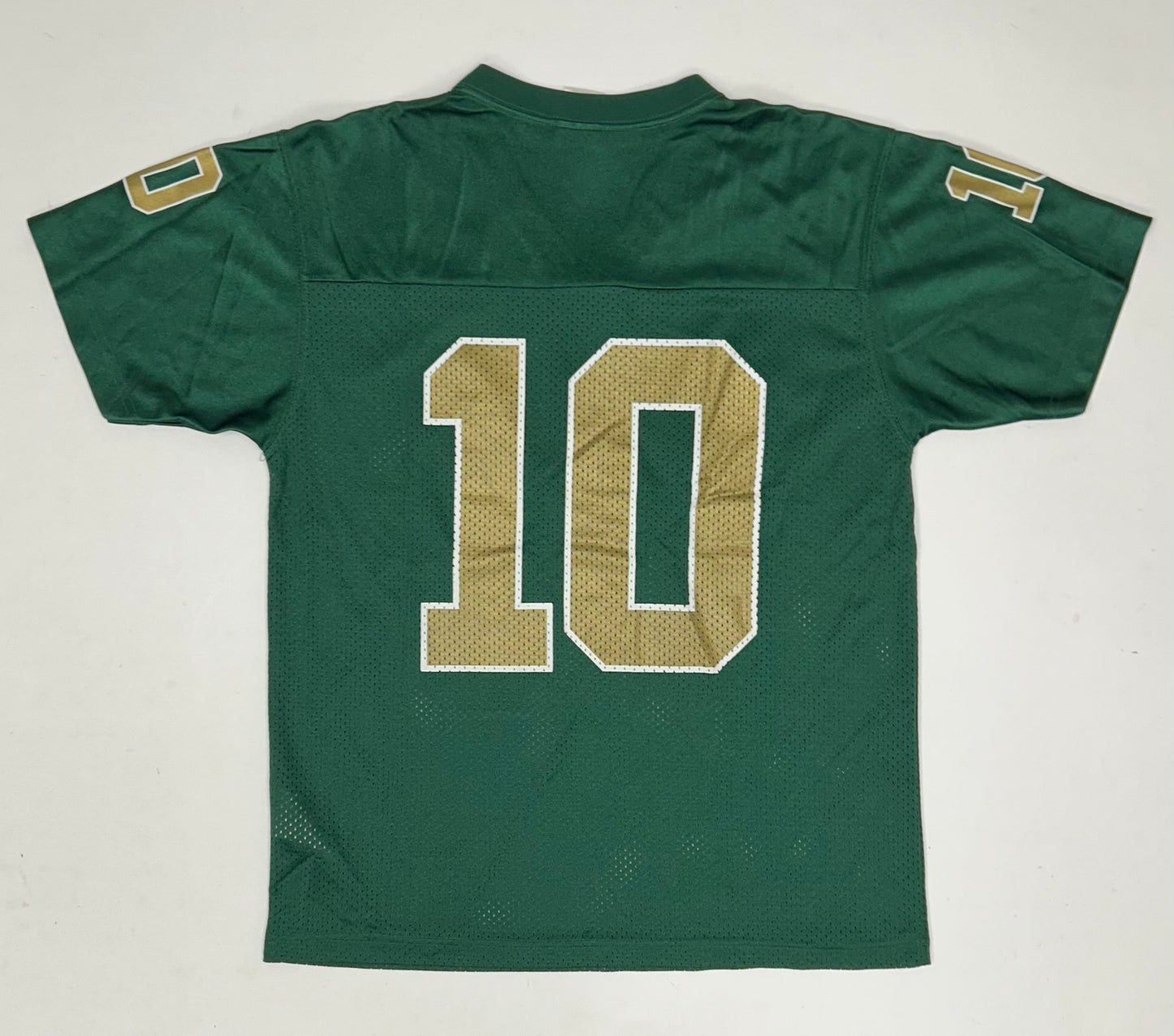 Vintage 2000s Adidas Notre Dame Fighting Irish Brady Quinn #10 Jersey Youth Medium Green