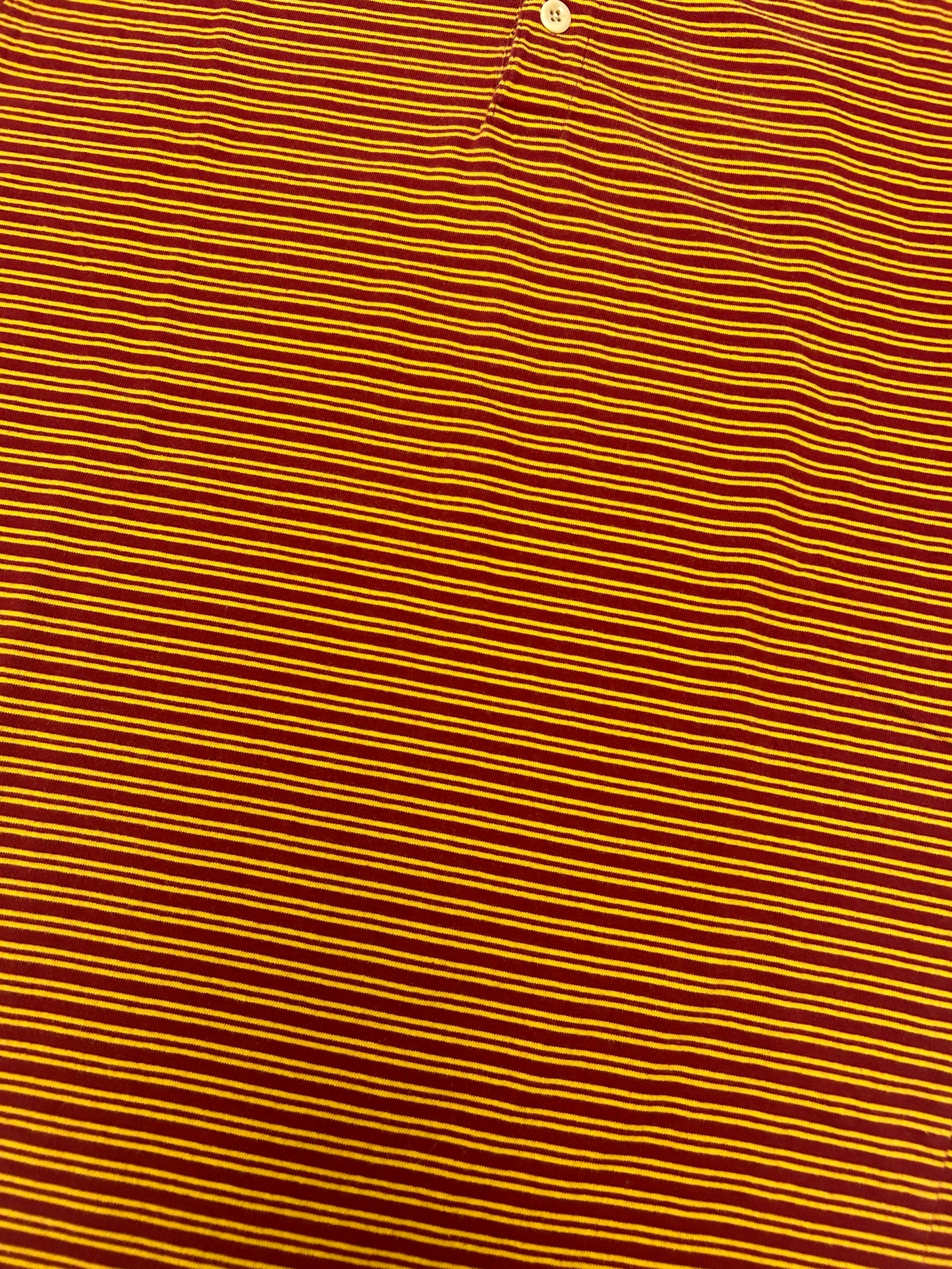 Yellow & Red Abercrombie Striped Polo Medium