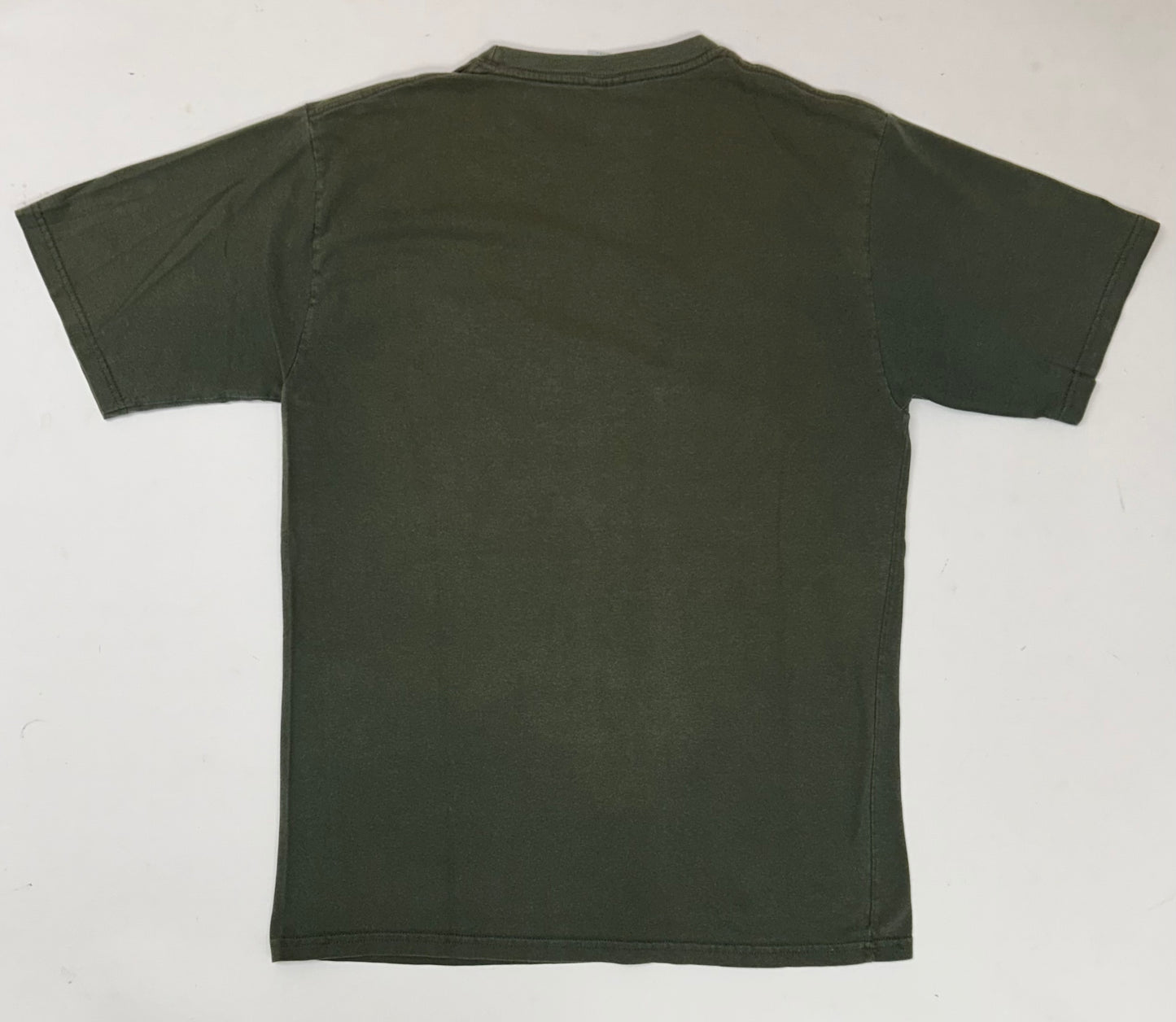 Vintage 90s Rainforest Cafe Chest Embroidered Logo Tee Medium 20x29.25 Faded Green