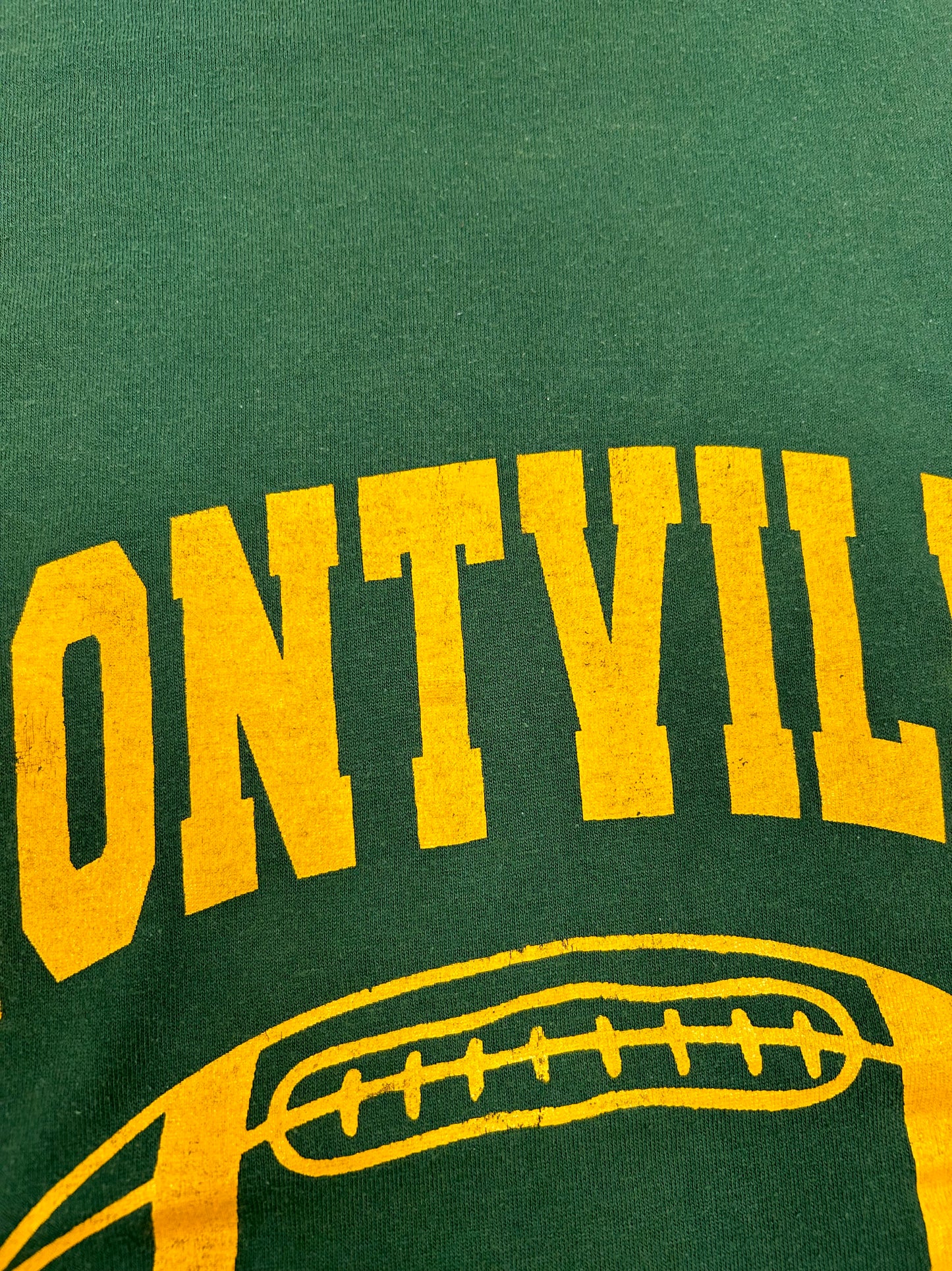 Vintage Russell Athletic Montville Highschool Football Tee XL 24.5x28.25 Inches