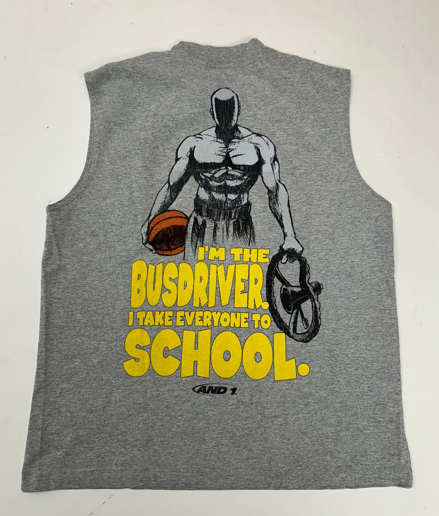 Vintage And1 And 1 I’m The Busdriver I Take Everyone To School Tank Top 19.75x24.5 Inches