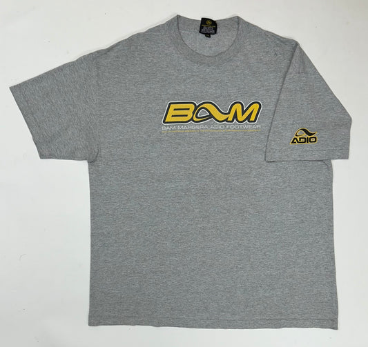 Vintage Adio Footwear BAM Margera Skate Tee XL 23.75x29 Inches Worn In As Is Has Flaws
