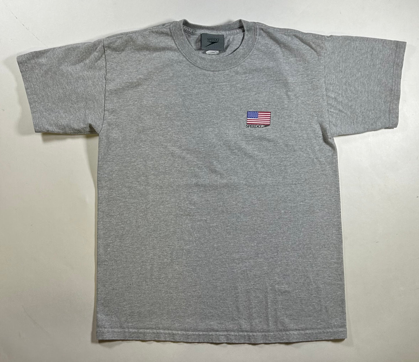 Vintage Speedo Do You Dream In Red, White And Blue? USA Swim T-Shirt Medium 20.25x27 Inches 2003