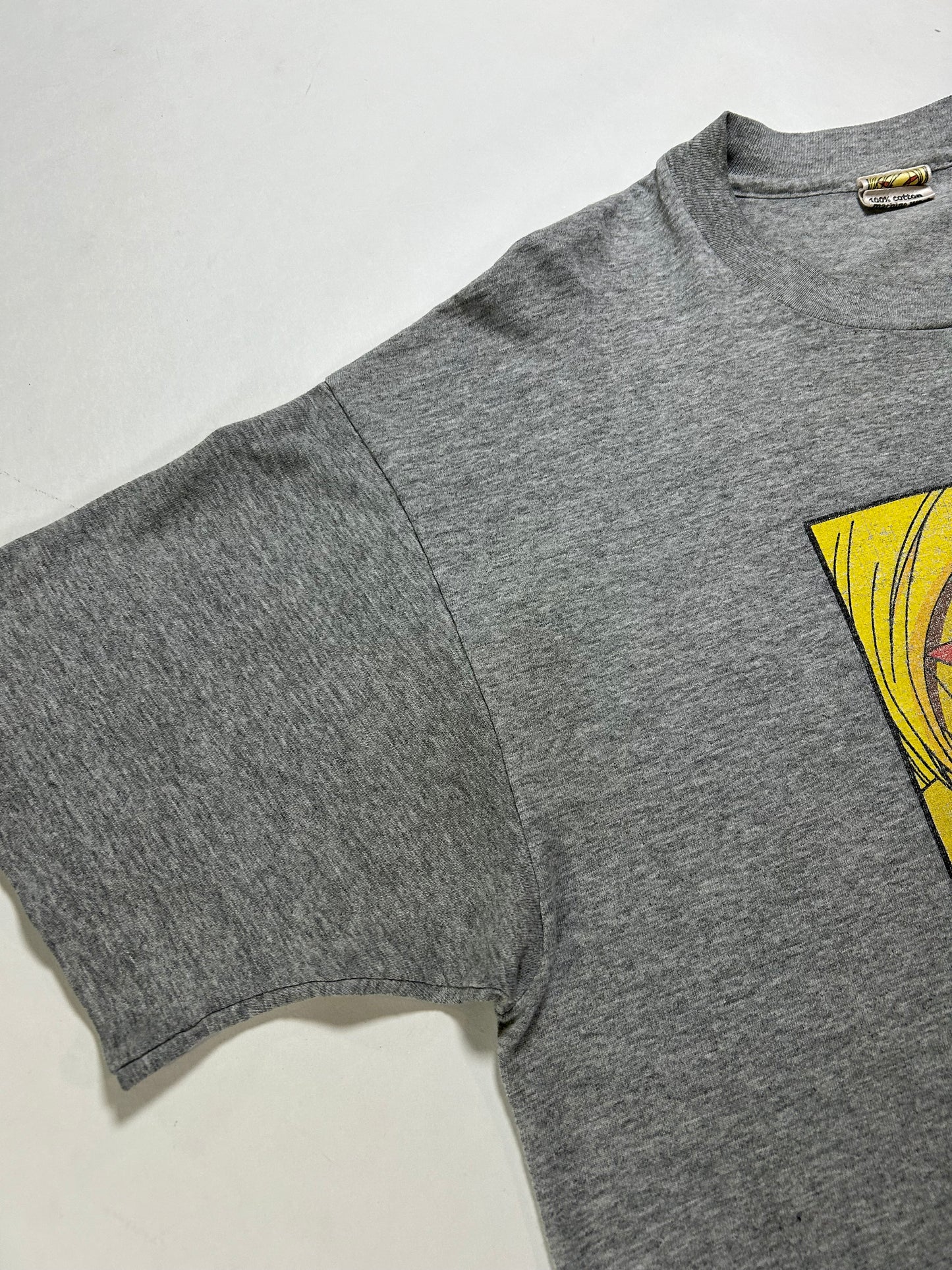 Vintage Hook-Ups Red Eyes Graphic Skate Tee Jeremy Klein Anime Big Gold Iczer-1 Perfectly Worn In & Faded XL 23x29 Inches