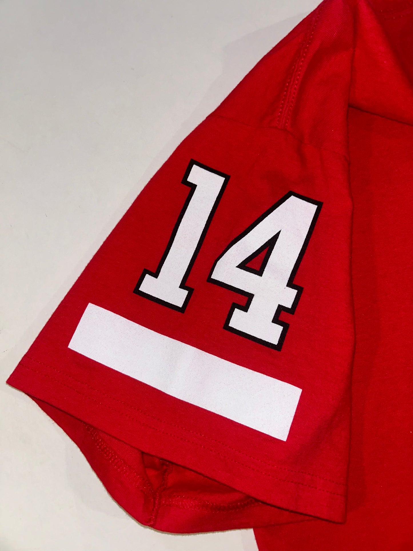 Vintage Rutgers University Scarlet Knights #14 College Football Tee Nike Team XL 25.76x30.25 Inches Big Fit Like 2XL