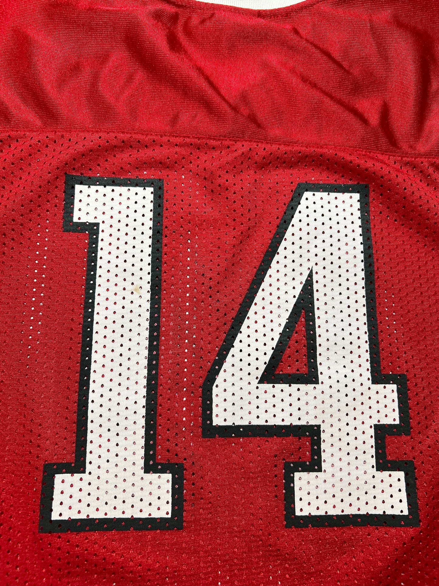 Rutgers Scarlet Knights Jersey Red NCAA Football College Nike #14 Youth Large 19.75x27.75 Inches