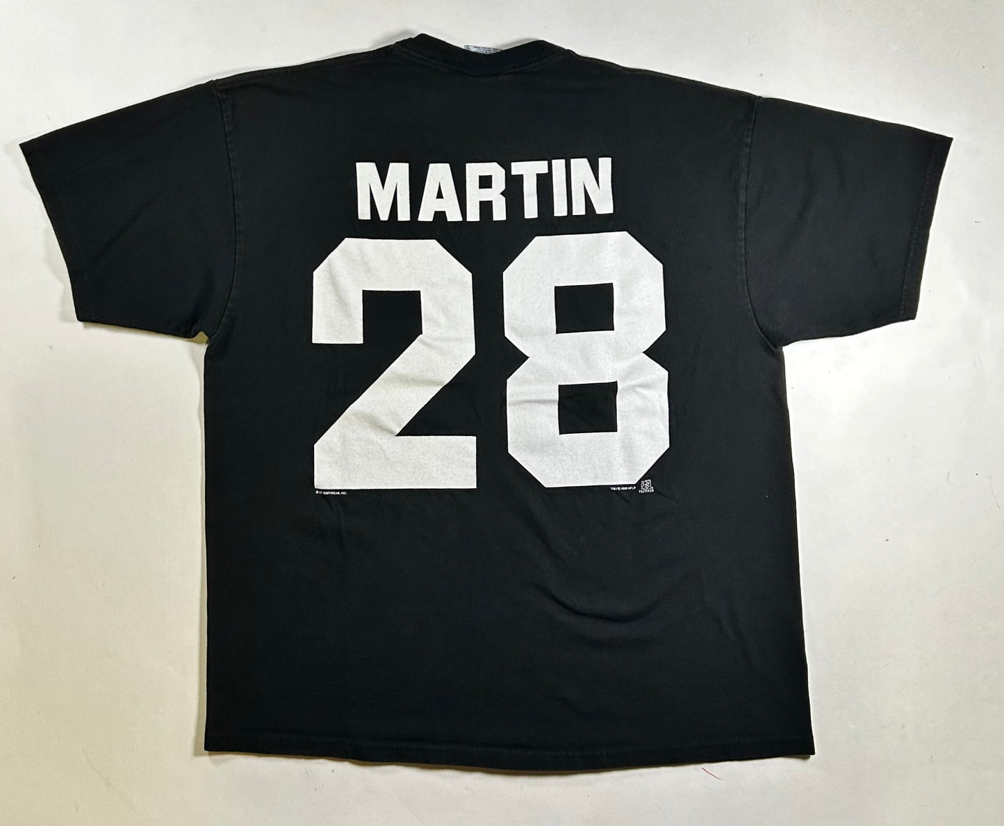 Vintage New York Jets Curtis Marin NFL Player T Shirt XL 24.5x30 Inches 1999 Tee