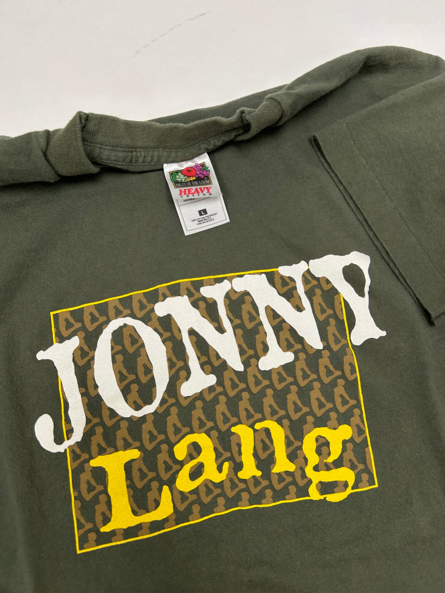 Vintage Jonny Lang Band Music Graphic Tee Autographed On Back As Is L/M 20.75x29 Inches