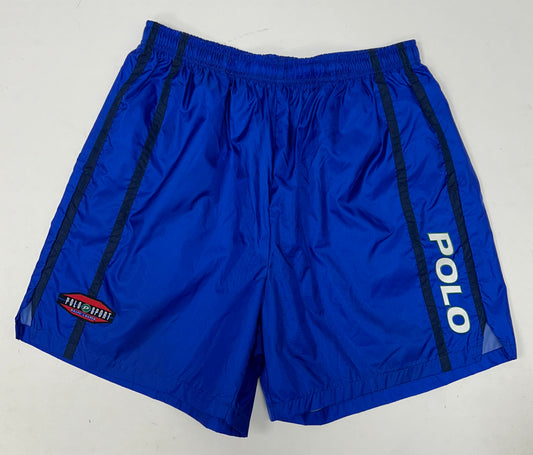 Vintage Polo Sport Ralph Lauren Blue Nylon Athletic Shorts Size XL Men 90s Rare