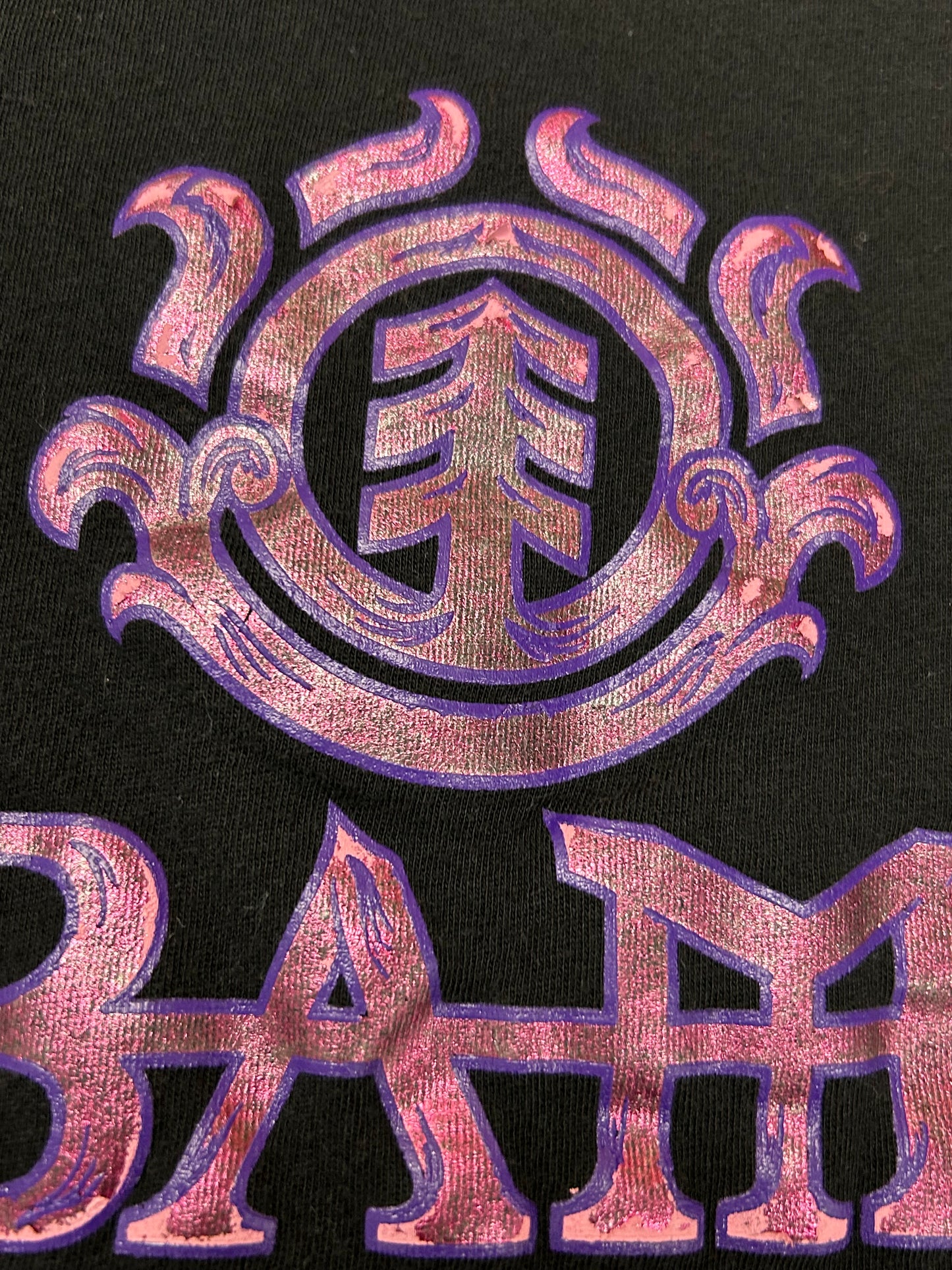 Vintage Bam Margera Element Skateboards Foil Logo Women’s Skate Tee Women’s Small 14.25x20.25 Inches 2000s
