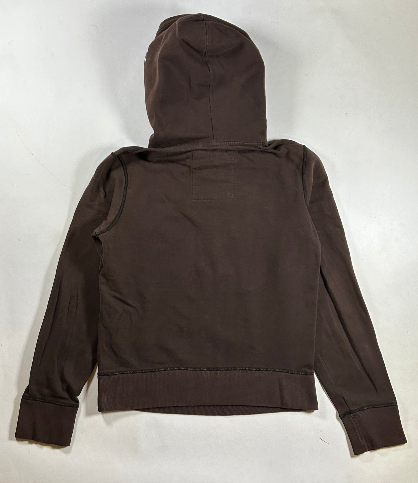 Hollister California Spellout Surf Pullover Hooded Sweatshirt Medium/Small Fit 21x25.75 Inches Brown