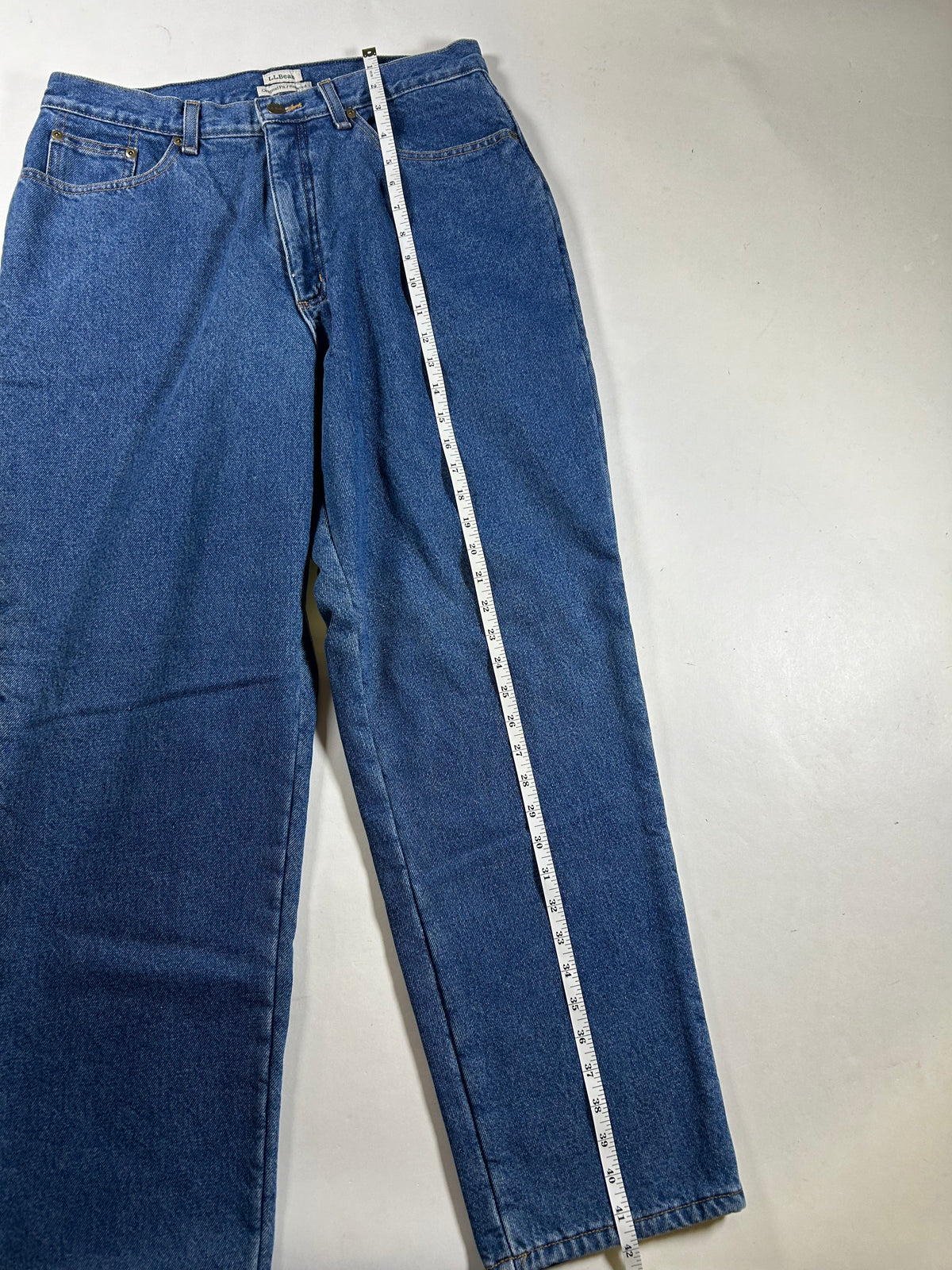 Vintage LL Bean Fleece Lined Jeans W14 Original/Relaxed Fit Lined Quality Denim Tagged 14 16.5x41.75 Inches