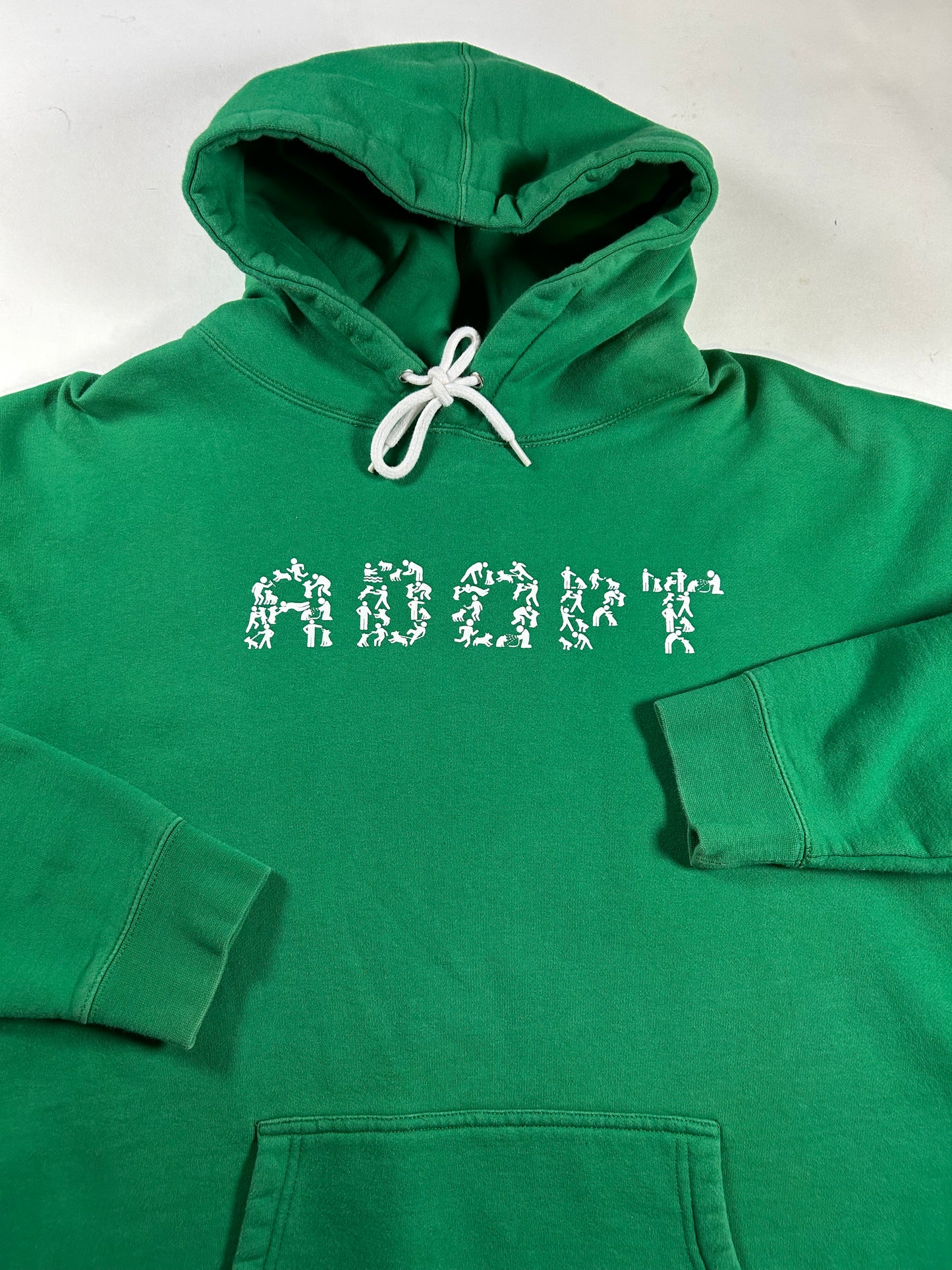 Vintage Adopt Dogs In Dogs/Human Spellout Hooded Sweatshirt
