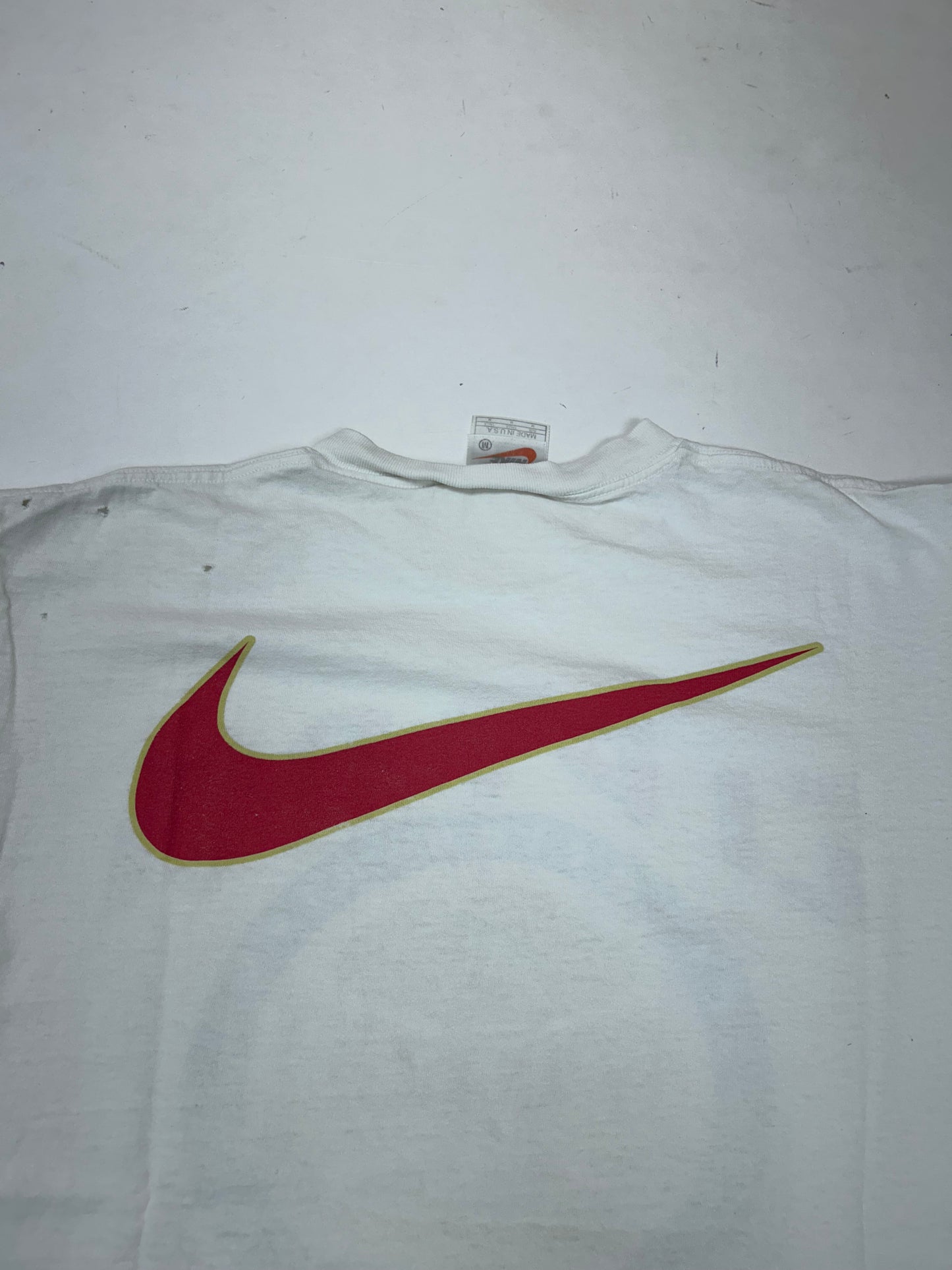 Vintage Nike 1996 The Lipton Rado Championships Tennis Tee Worn As Is White Tag Boxy M/L Fit 21.25x25.25 Inches