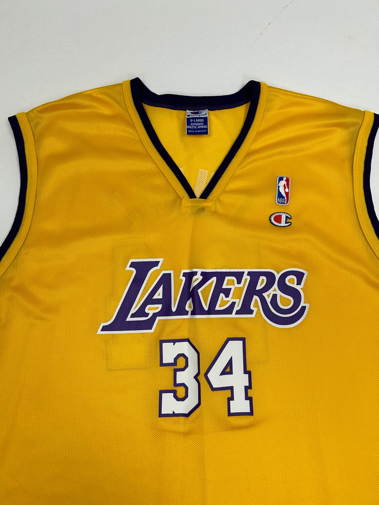 Los Angeles Lakers Shaquille O’Neal “Shaq” Jersey Champion 48 XL 27x32.5 Inches Wide Shoulder