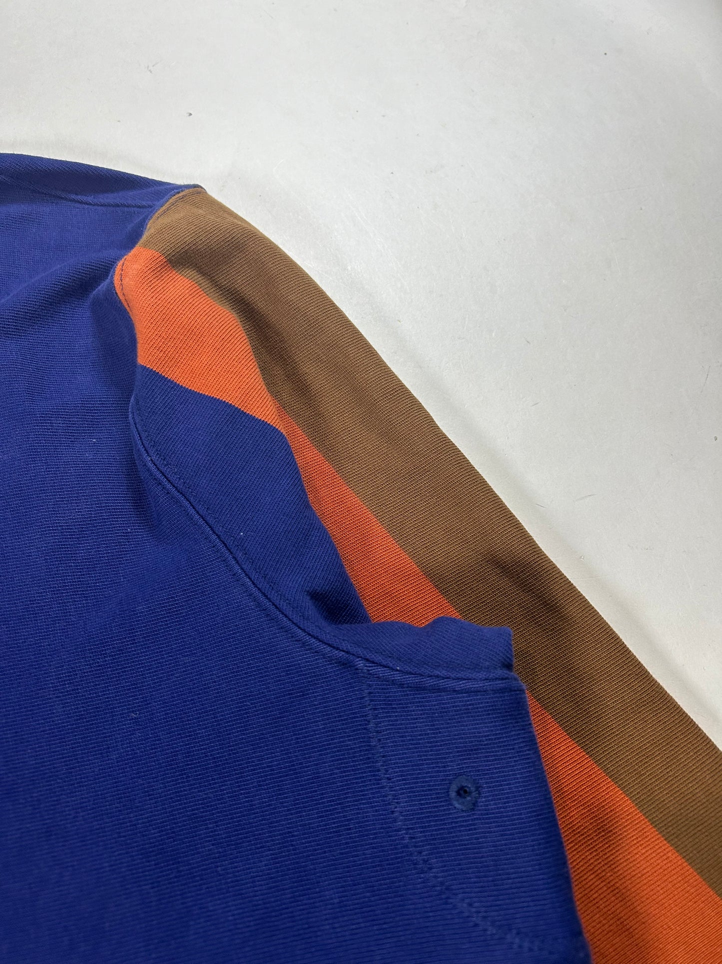 J. Crew Rugby Polo Big Stripe Color Long Sleeve Shirt XL 25x30.25 Inches FA22