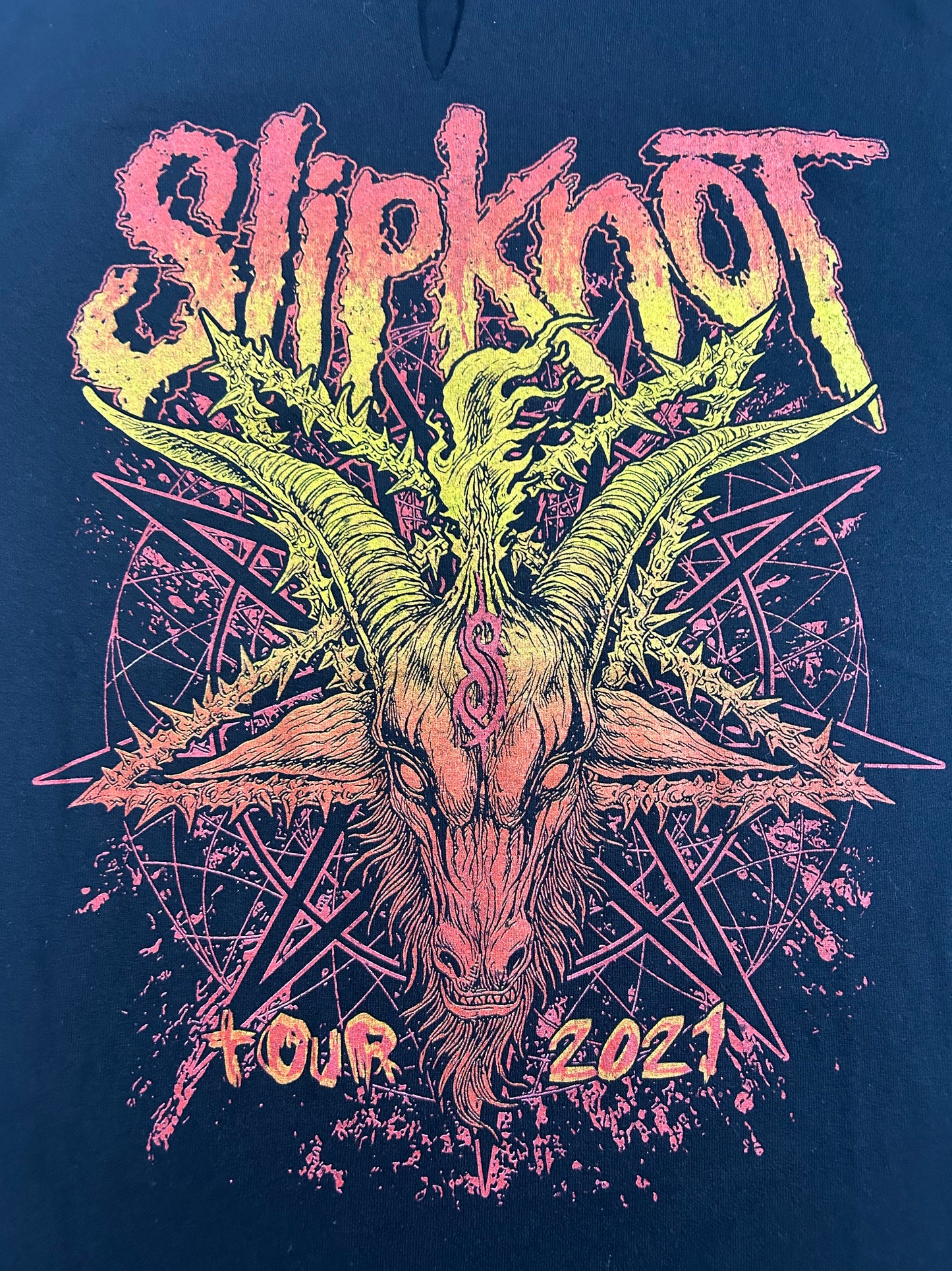 Slipknot Knotfest Roadshow Fever 333 Code Orange Killswitch 2021 Parking Lot Tour Tee Small 17.5x26 Inches
