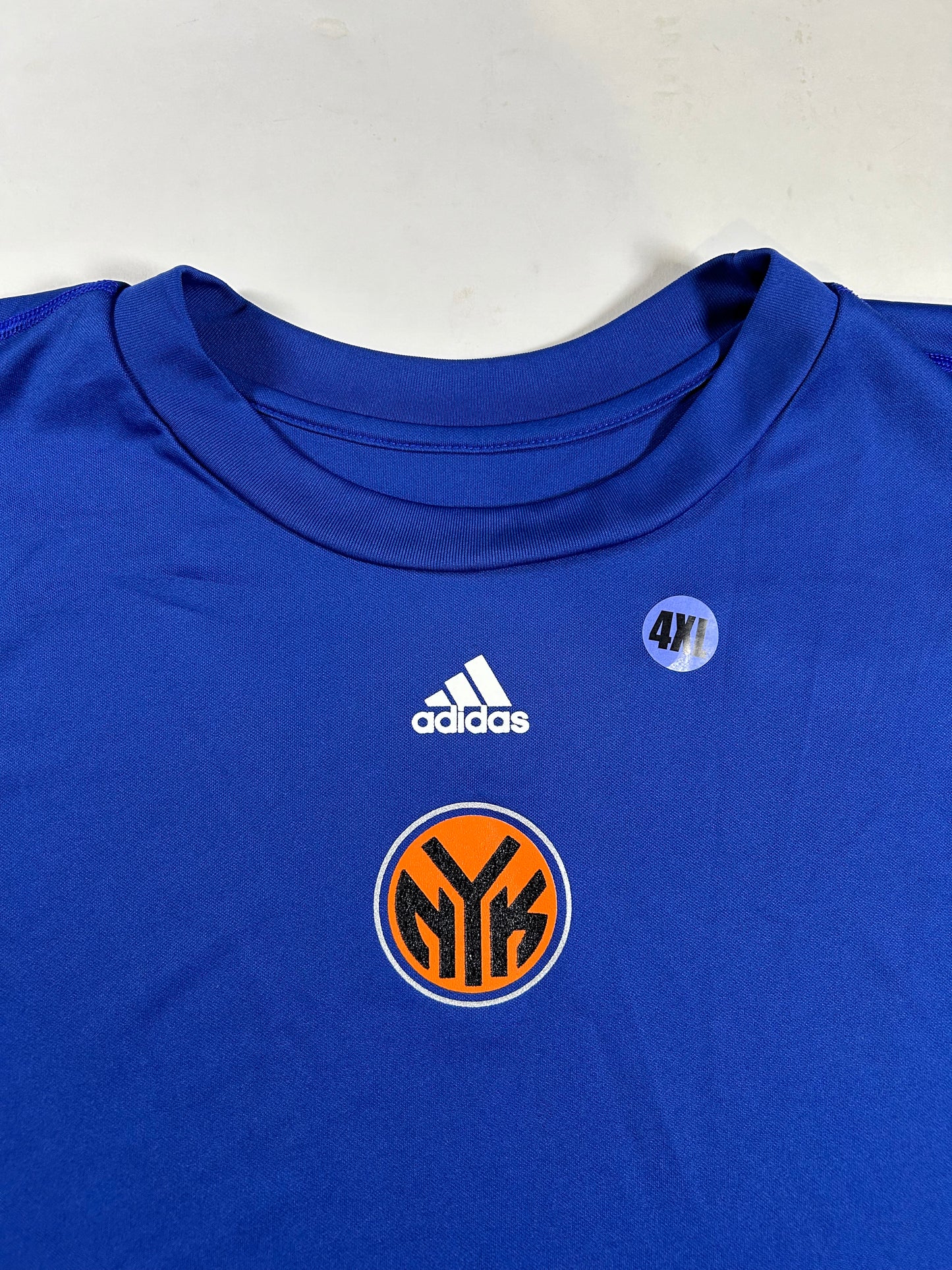 Adidas Climalite NBA New York Knicks Basketball Shirt Mens Blue Performance 4XL 31.75x34/38.25 Inches New